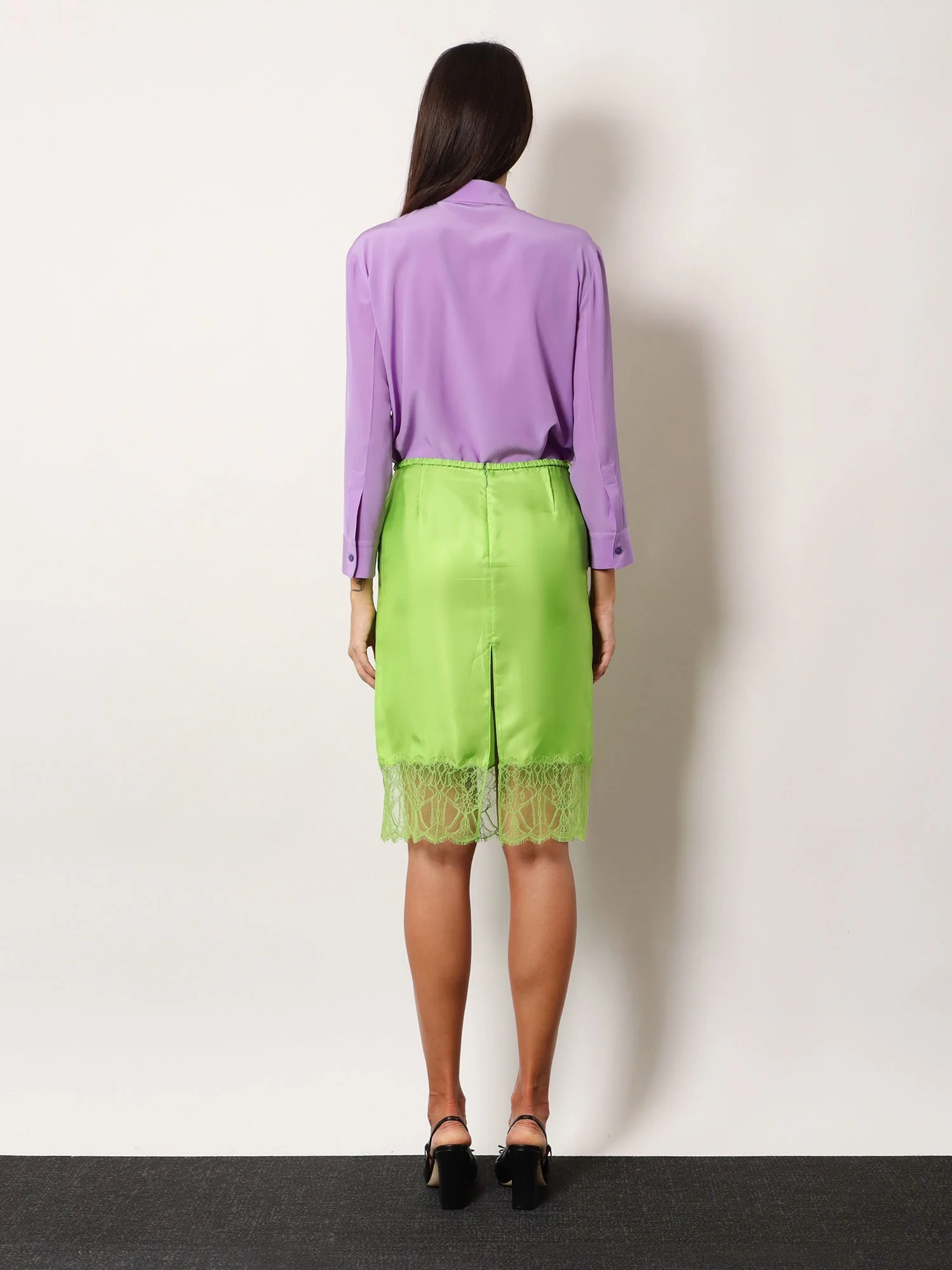 Gucci Viscose Skirt With Floral Lace - Image 4