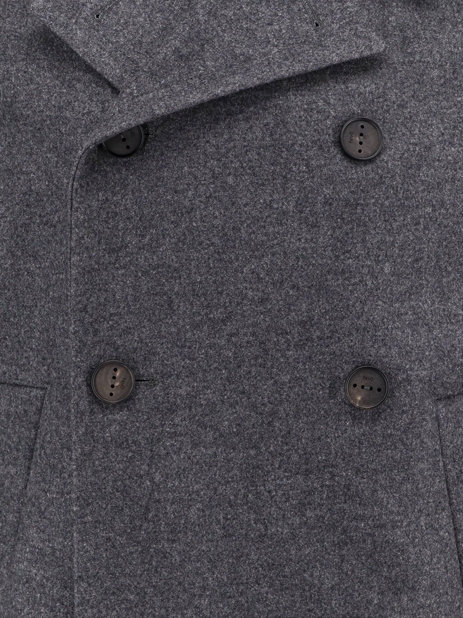 Hevo Double-Breasted Virgin Wool Blend Coat - Image 4