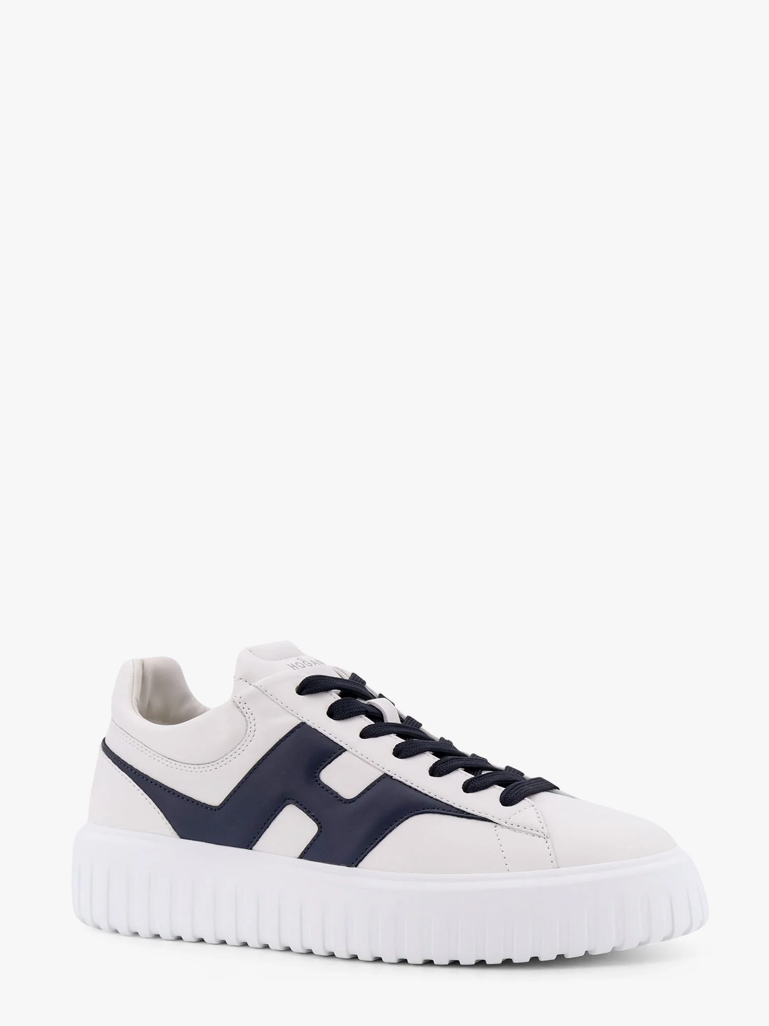 Hogan H-Stripes Leather Sneakers With Side Logo - Image 2
