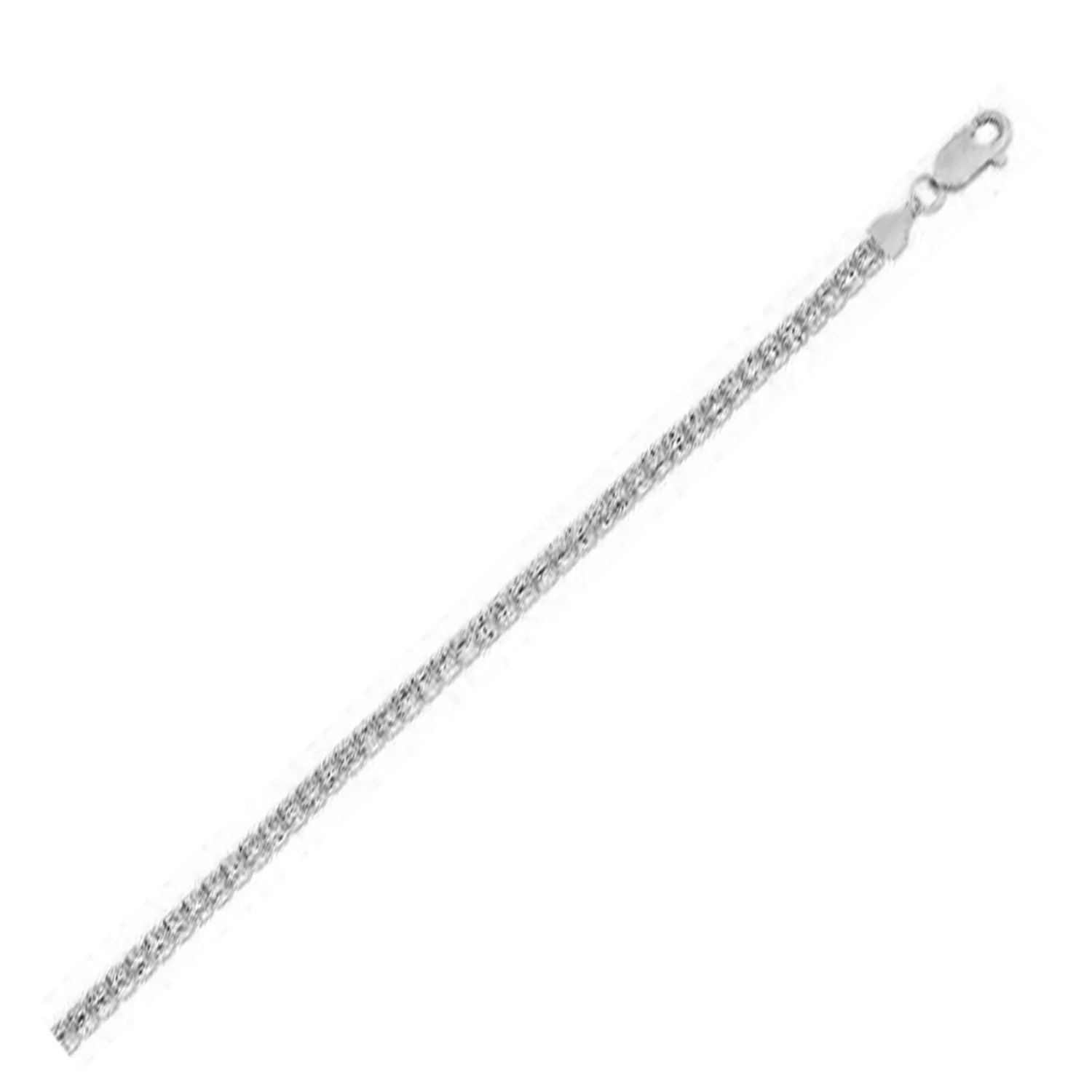 Ice Barrel Chain in 14k White Gold (3.1 mm) - Image 2