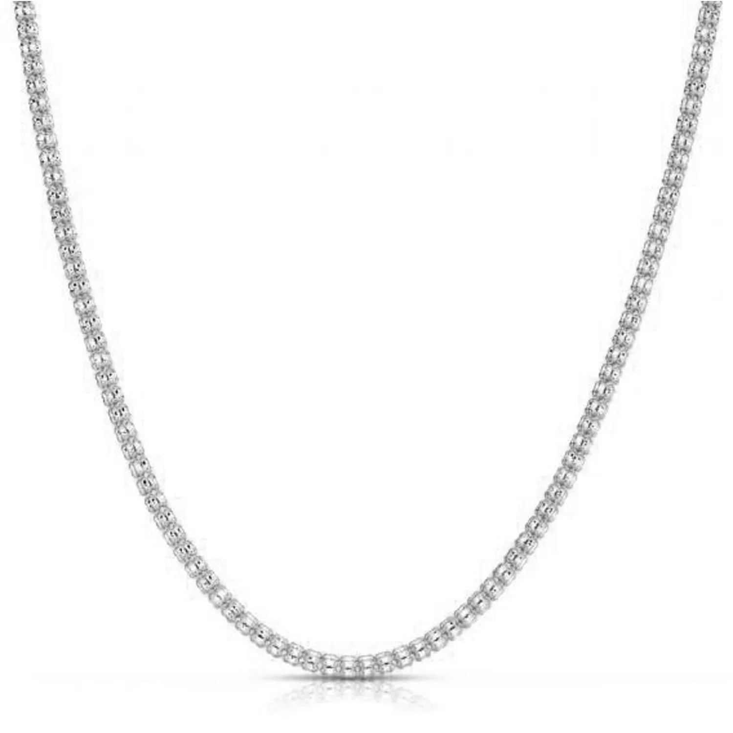 Ice Barrel Chain in 14k White Gold (3.1 mm) - Image 3