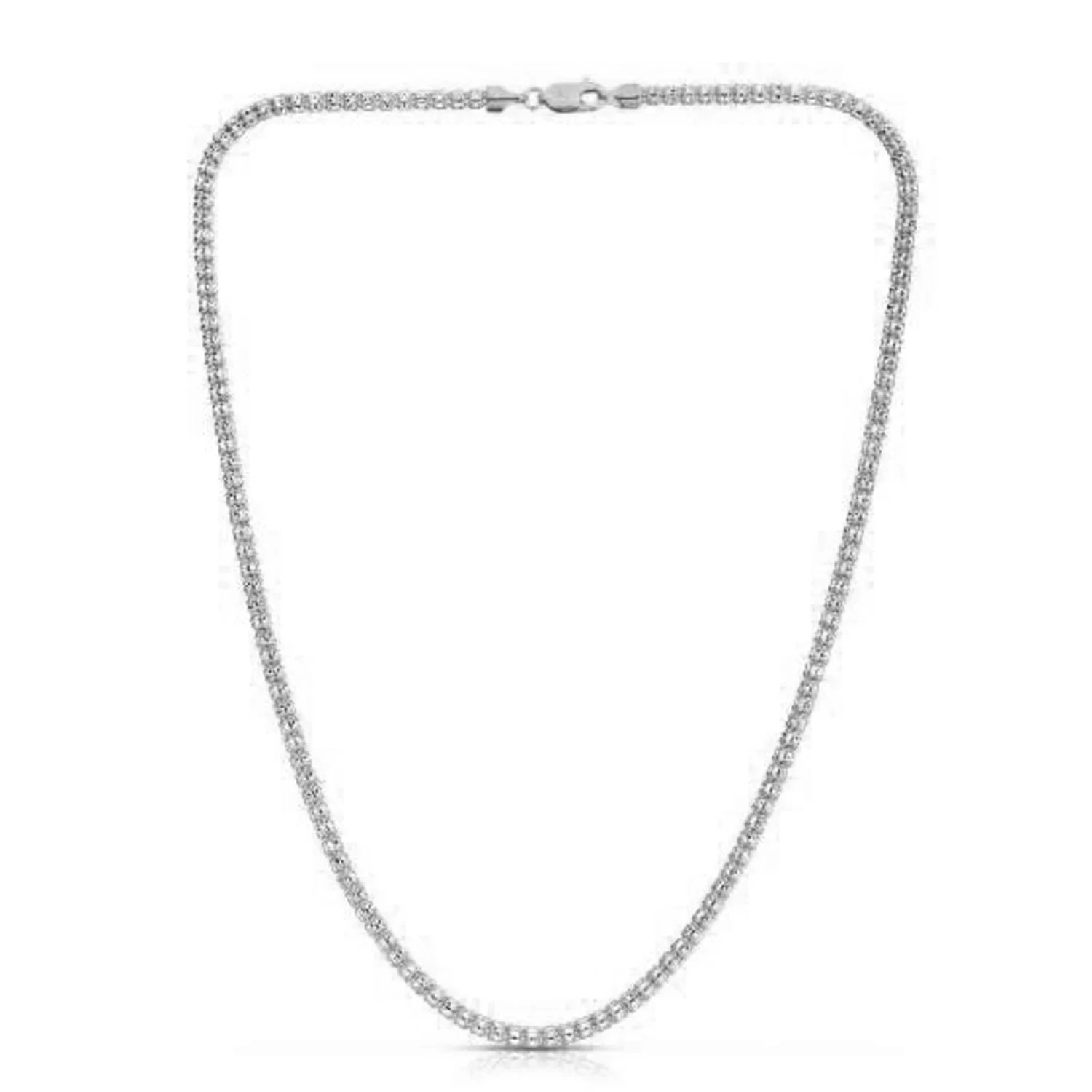 Ice Barrel Chain in 14k White Gold (3.1 mm) - Image 5