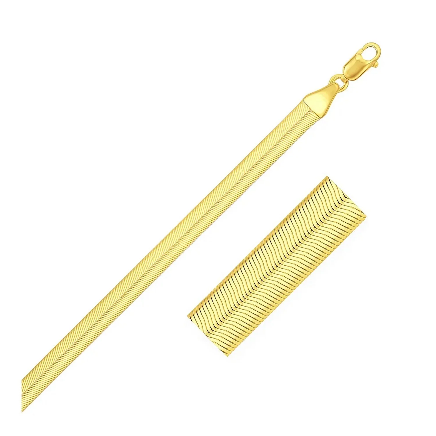 Imperial Herringbone Bracelet in 10k Yellow Gold (3.8 mm) - Image 3