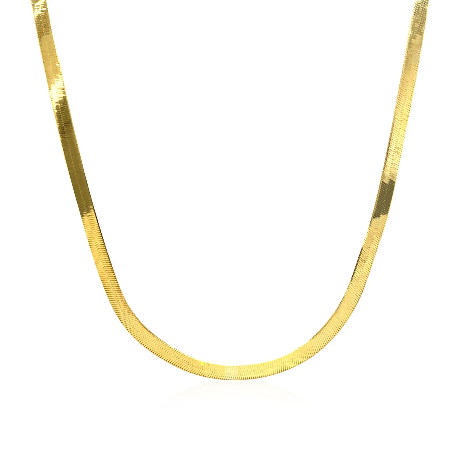Imperial Herringbone Chain in 10k Yellow Gold (2.8 mm) - Image 2