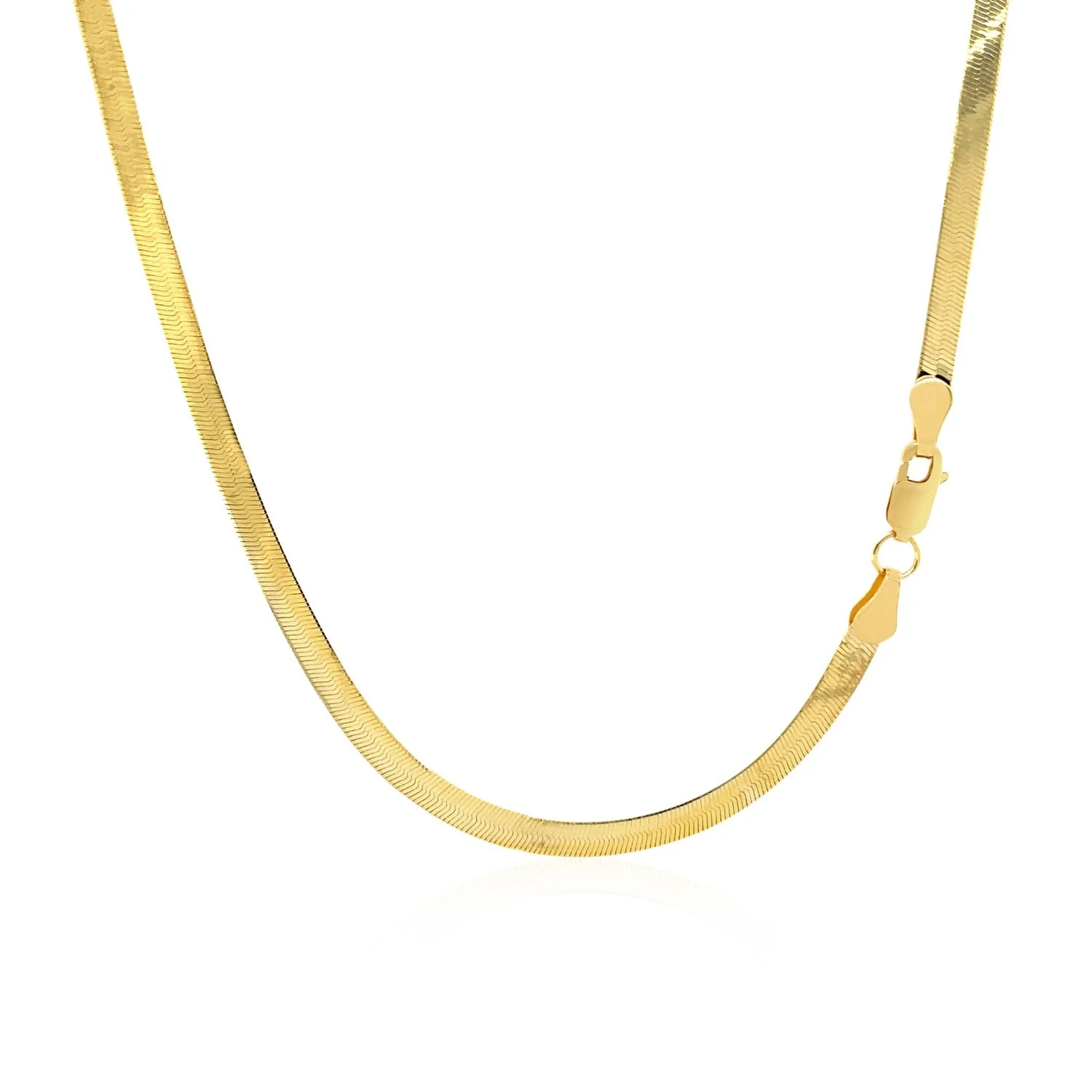 Imperial Herringbone Chain in 10k Yellow Gold (2.8 mm) - Image 3