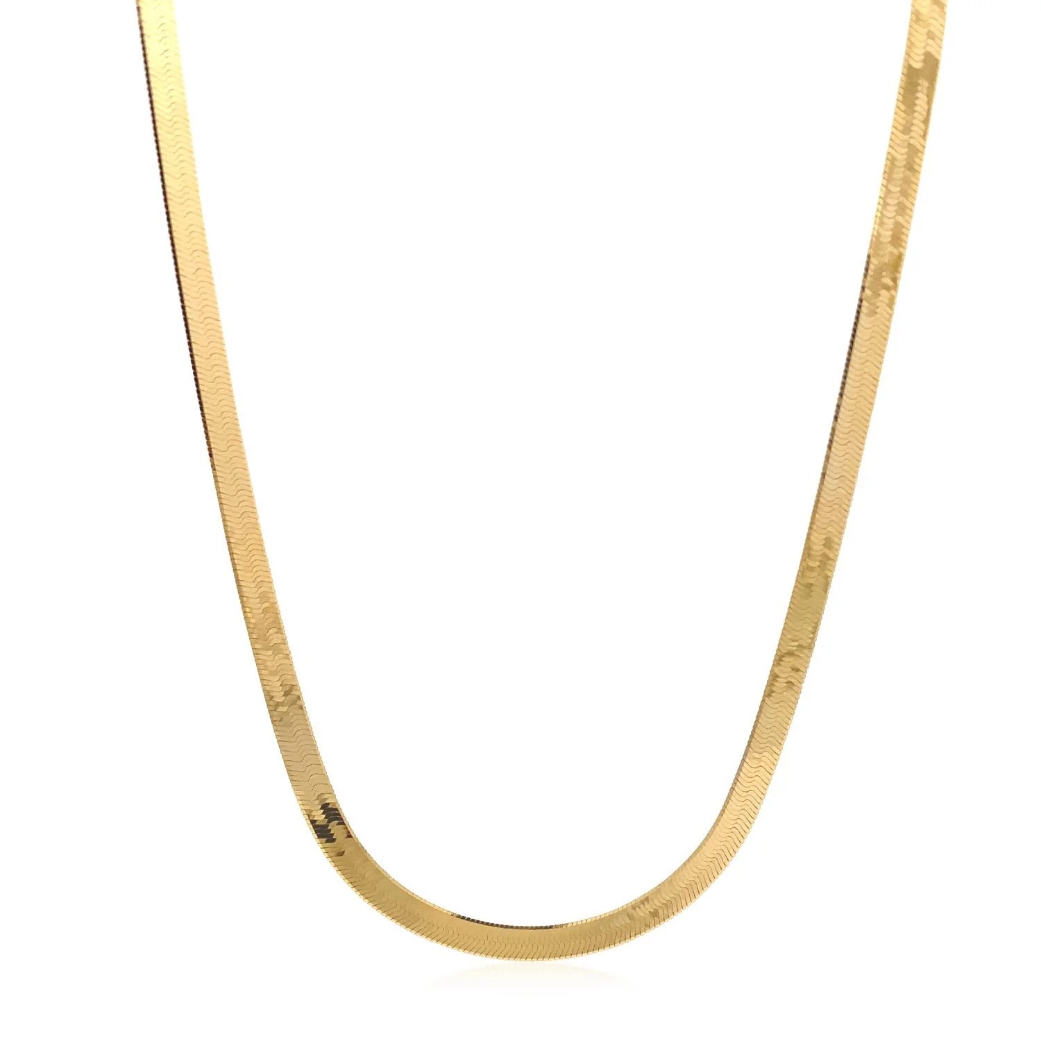 Imperial Herringbone Chain in 10k Yellow Gold (3.8 mm) - Image 2