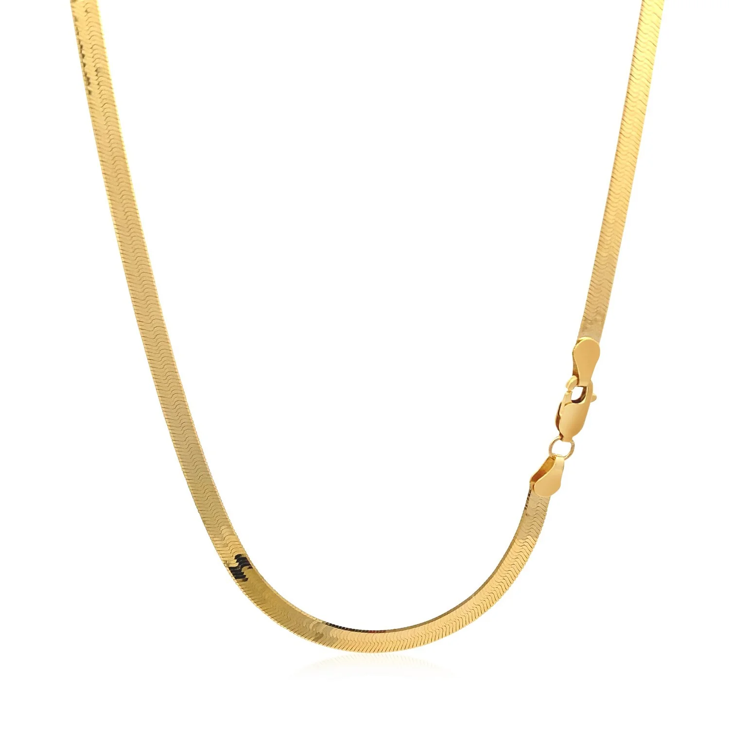 Imperial Herringbone Chain in 10k Yellow Gold (3.8 mm) - Image 3