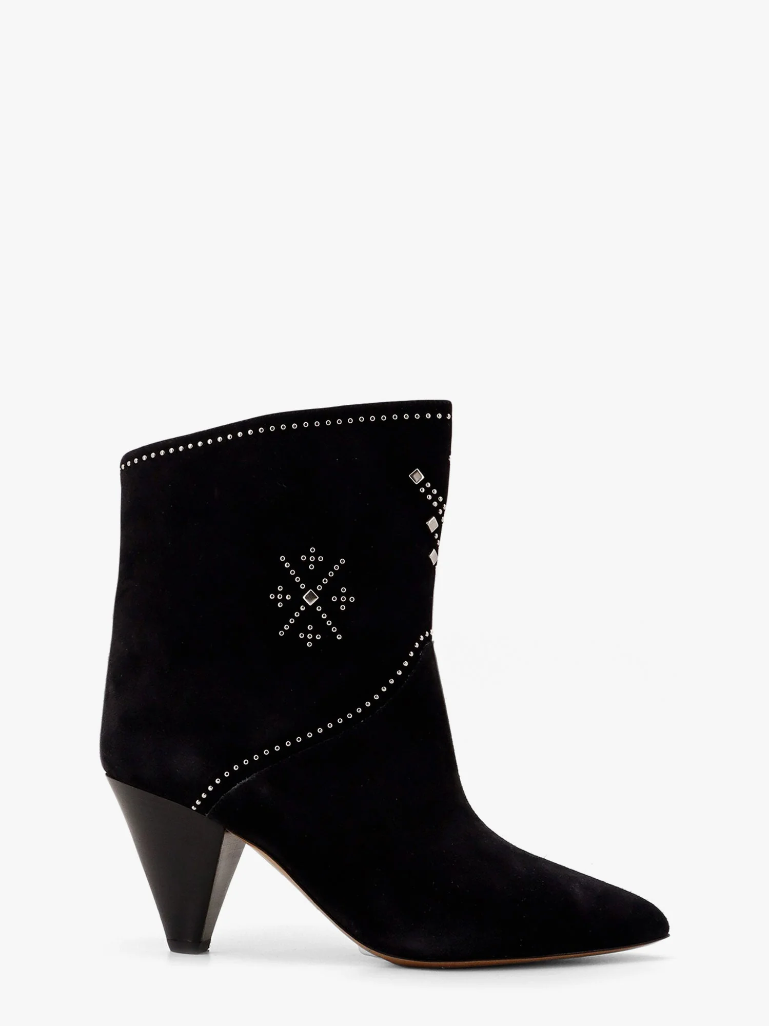 Isabel Marant Loline Suede Ankle Boots With Micro Studs - Image 4