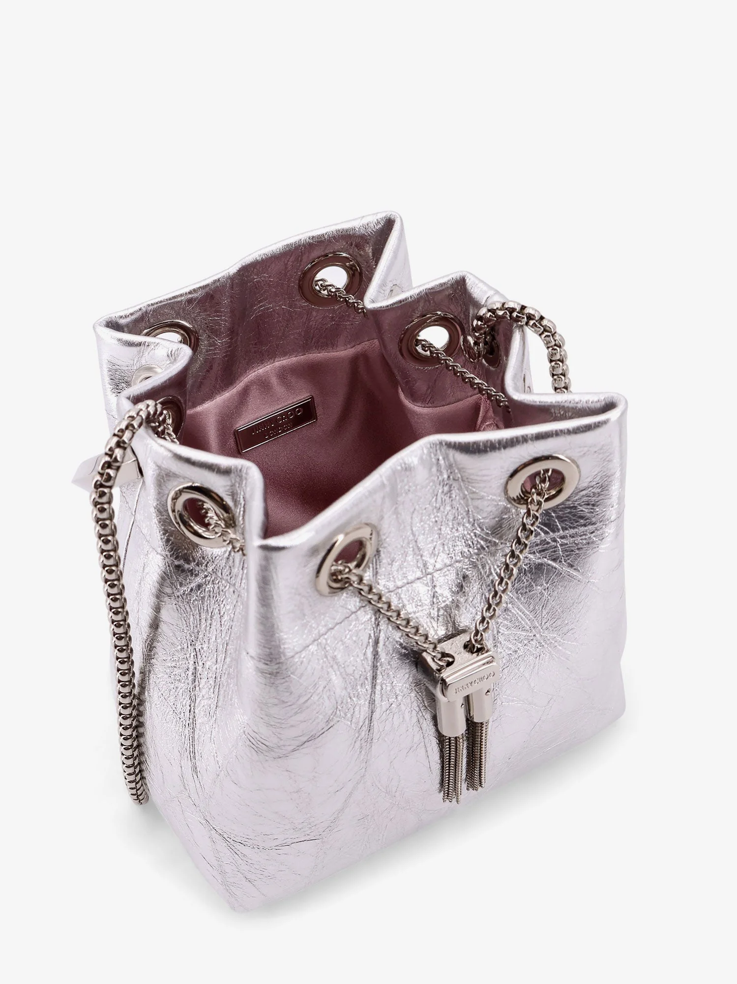Jimmy Choo Bonbon Mirrored Fabric Bucket Bag - Image 19