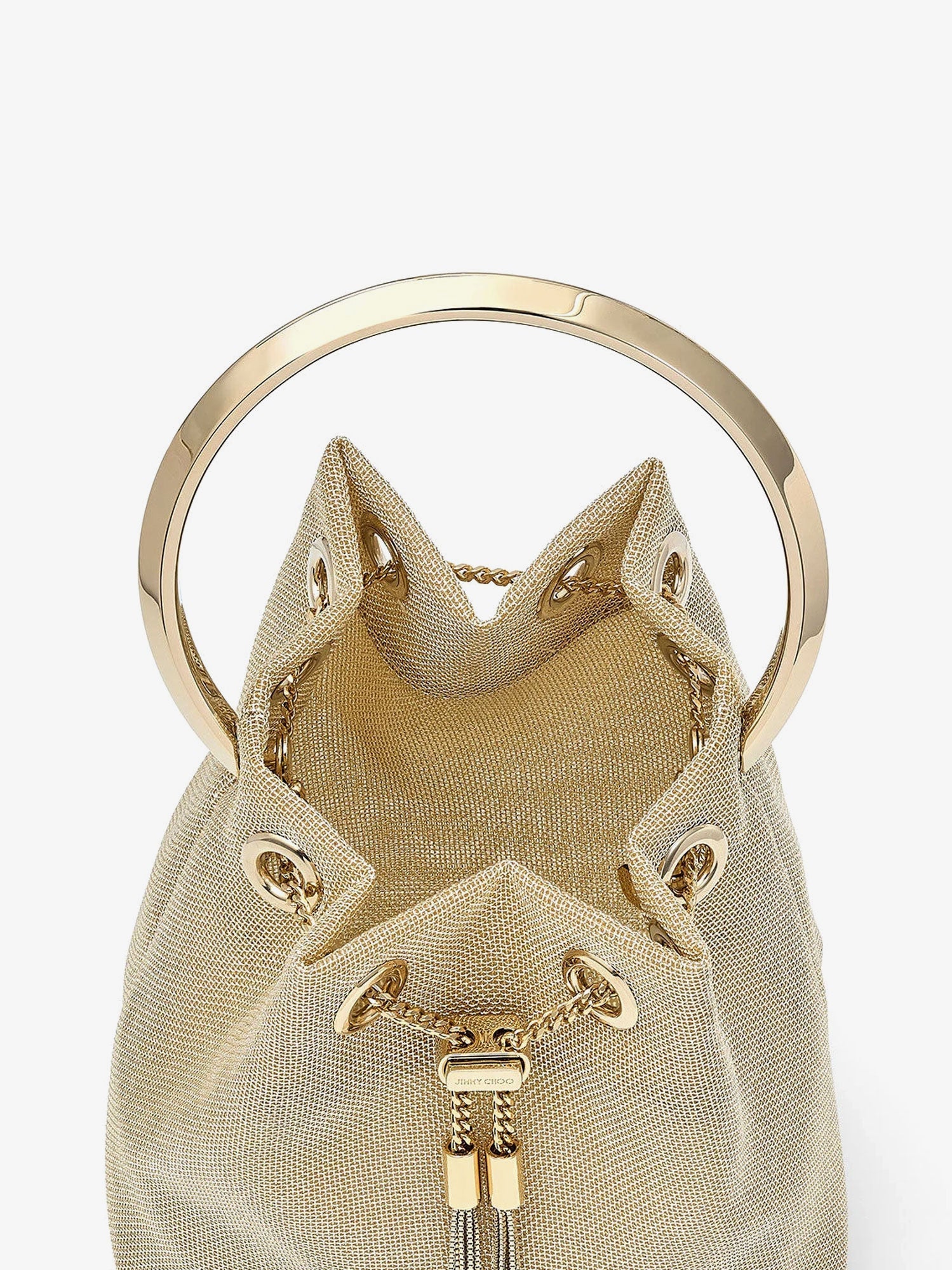 Jimmy Choo Bonbon Mirrored Fabric Bucket Bag - Image 29