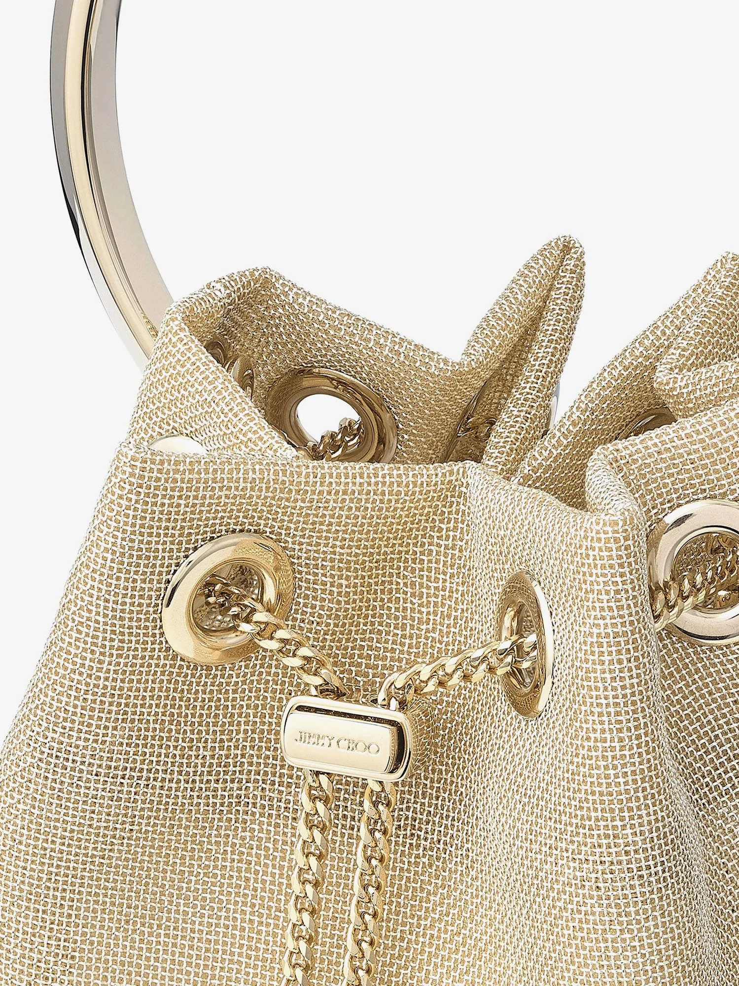 Jimmy Choo Bonbon Mirrored Fabric Bucket Bag - Image 30