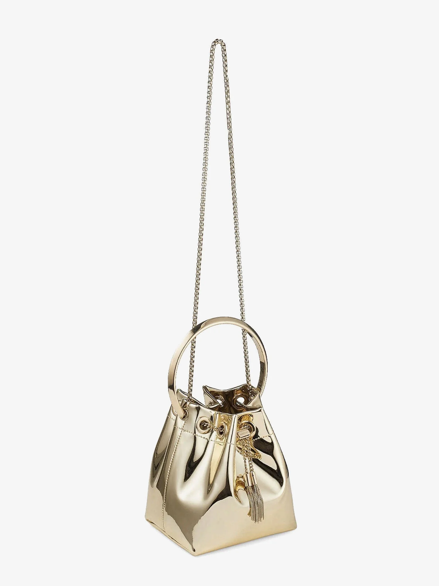 Jimmy Choo Bonbon Mirrored Fabric Bucket Bag - Image 33