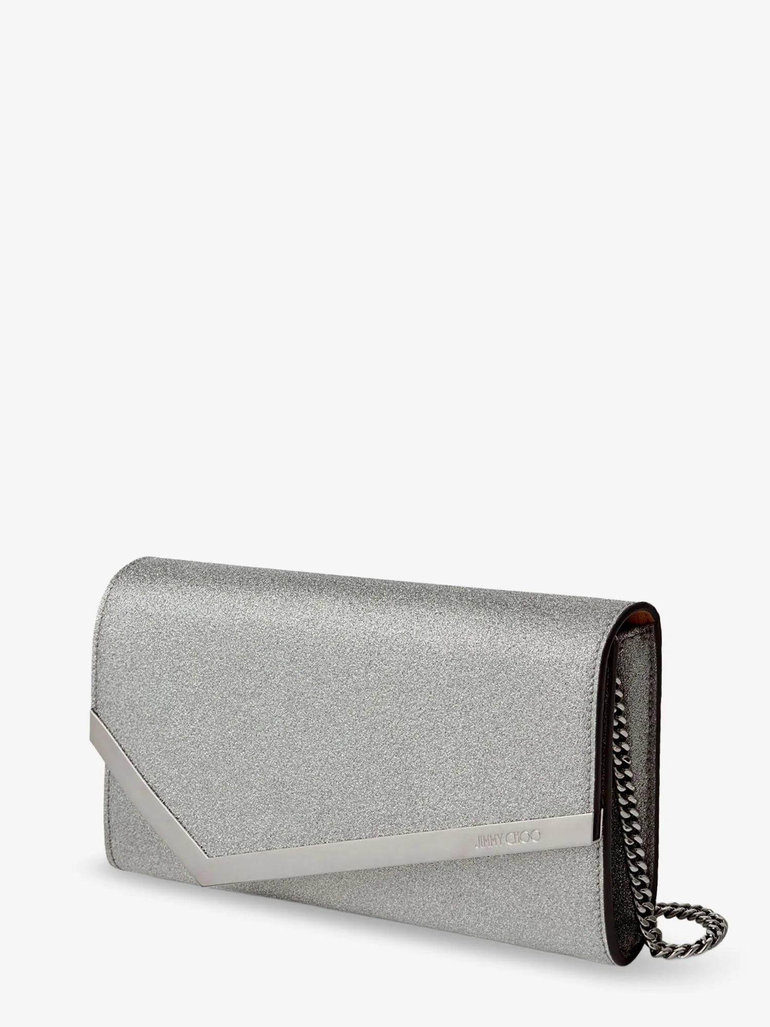 Jimmy Choo Emmie Leather Clutch With All-Over Glitter - Image 13
