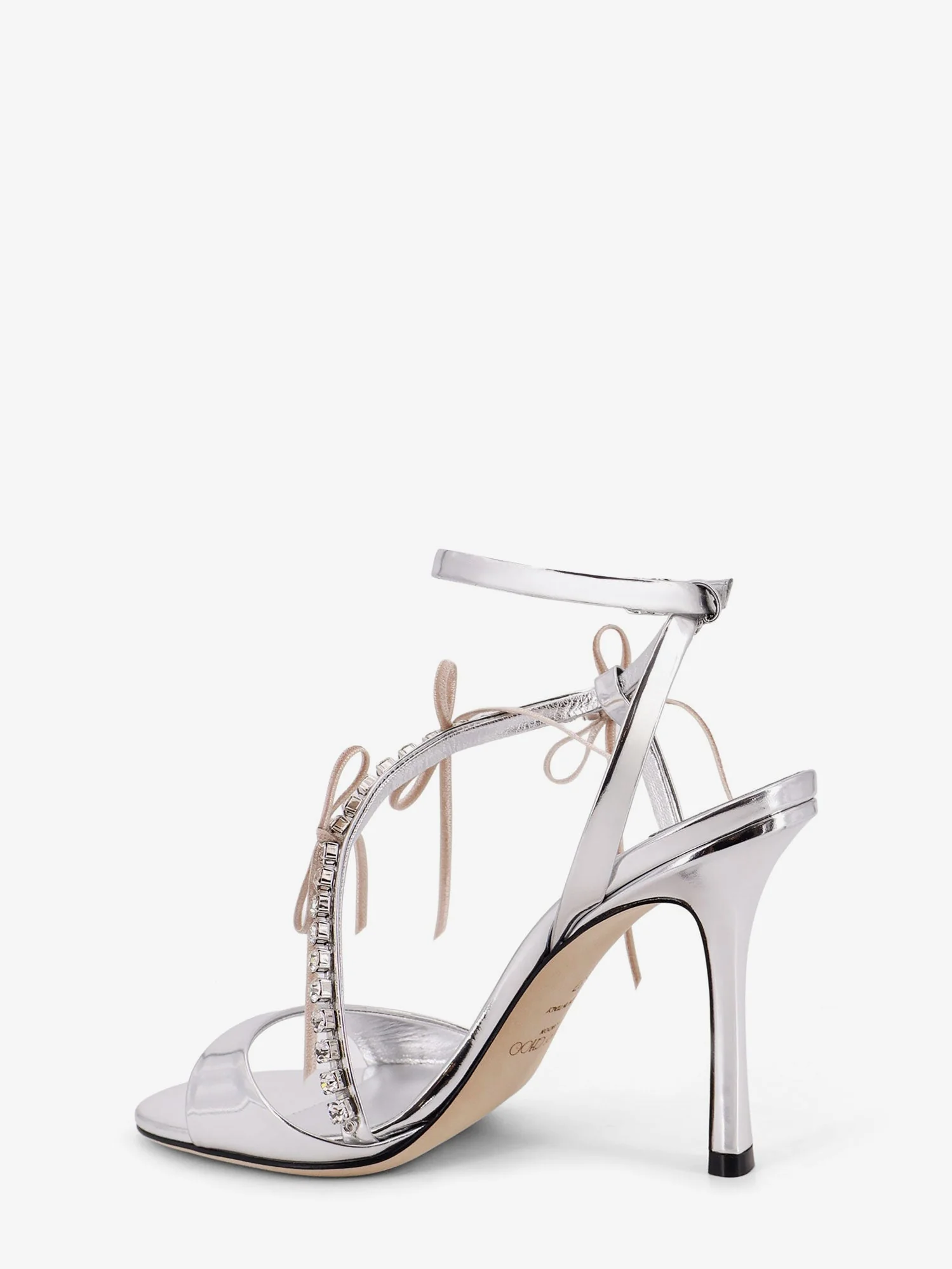 Jimmy Choo Lula Leather Sandals With Rhinestone Detail - Image 3