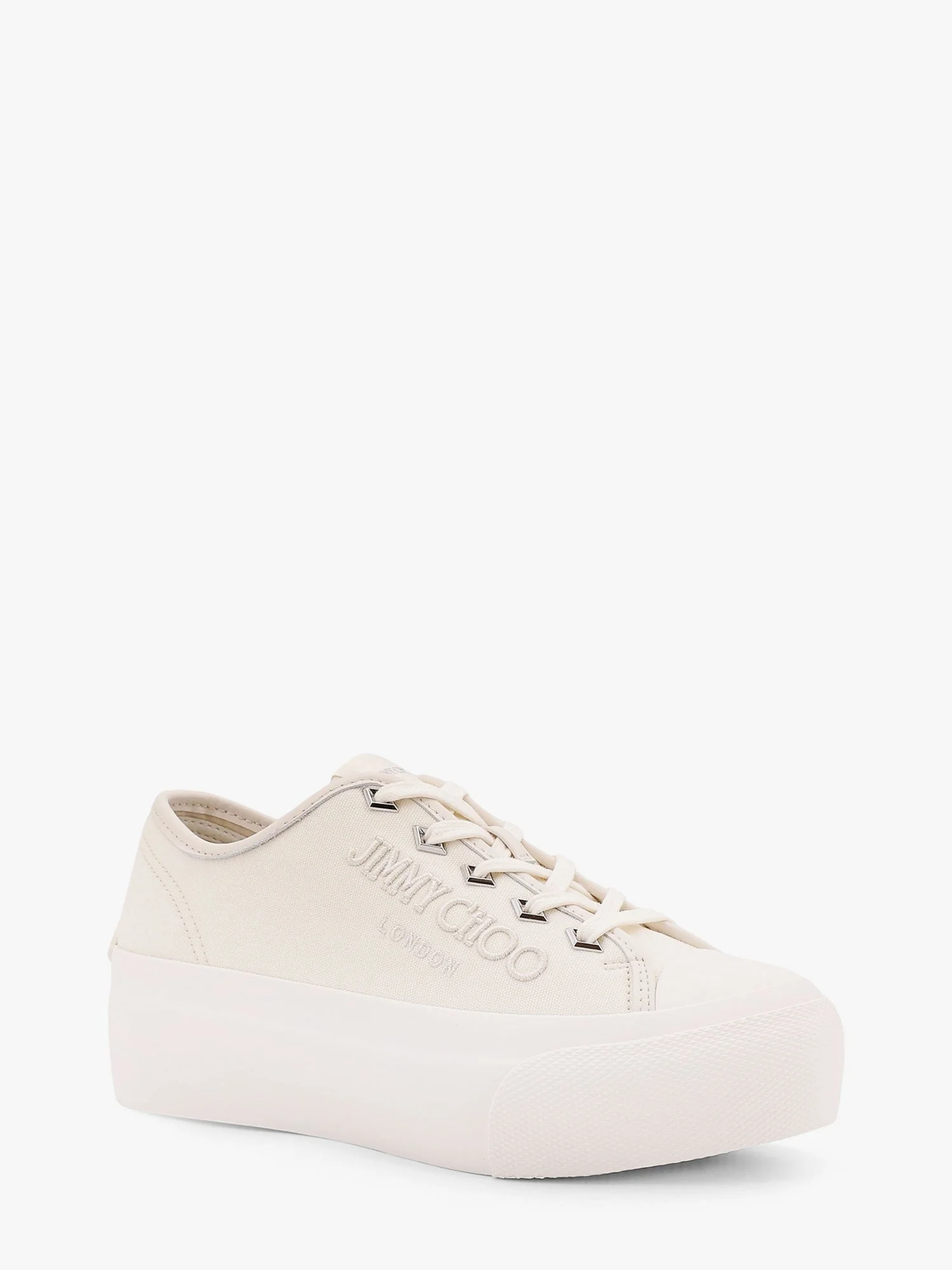 Jimmy Choo Palma Maxi Low-Top Canvas Sneakers With Plateau - Image 2