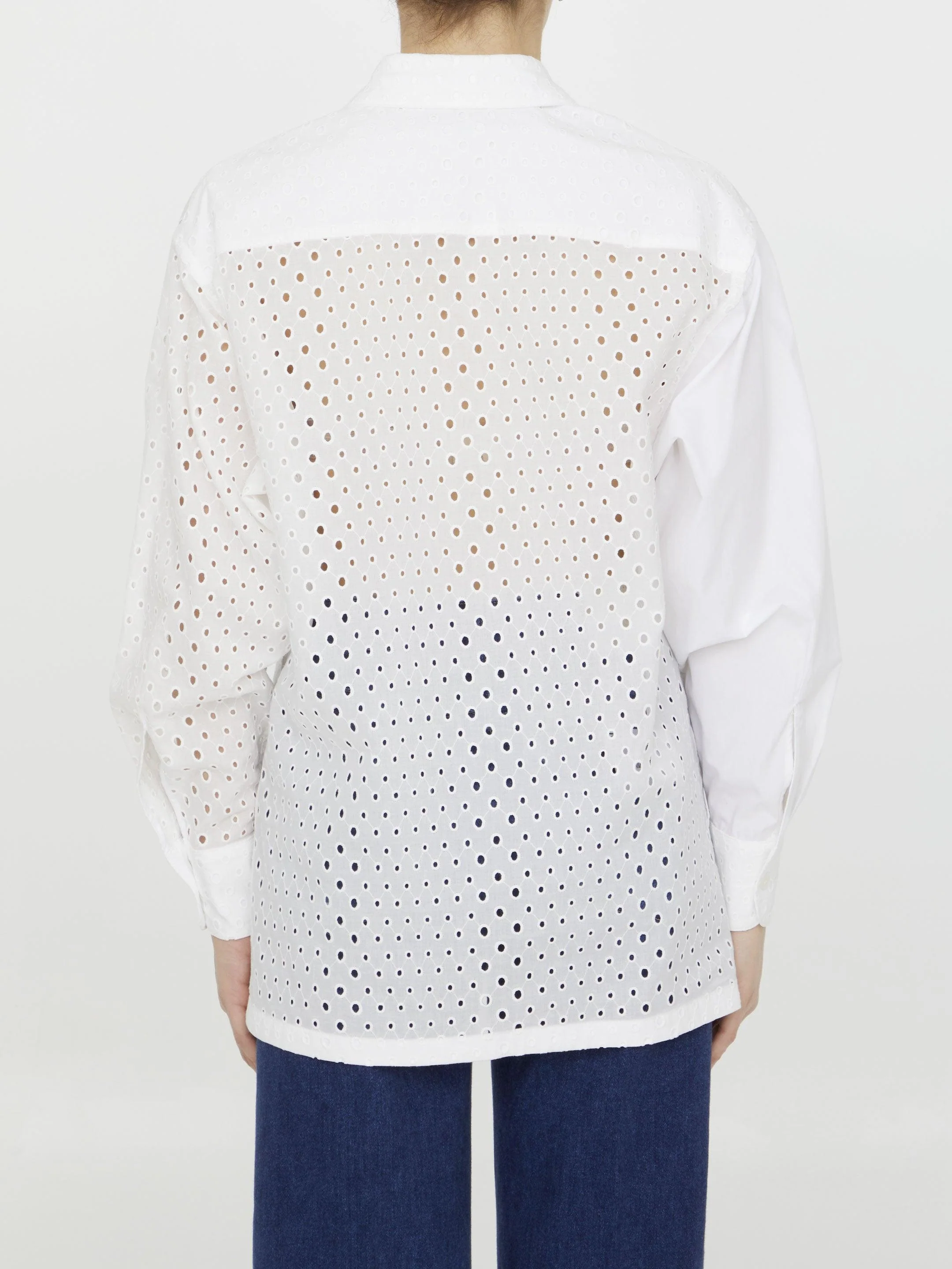 Kenzo Broderie Anglaise Cotton Shirt - Image 4