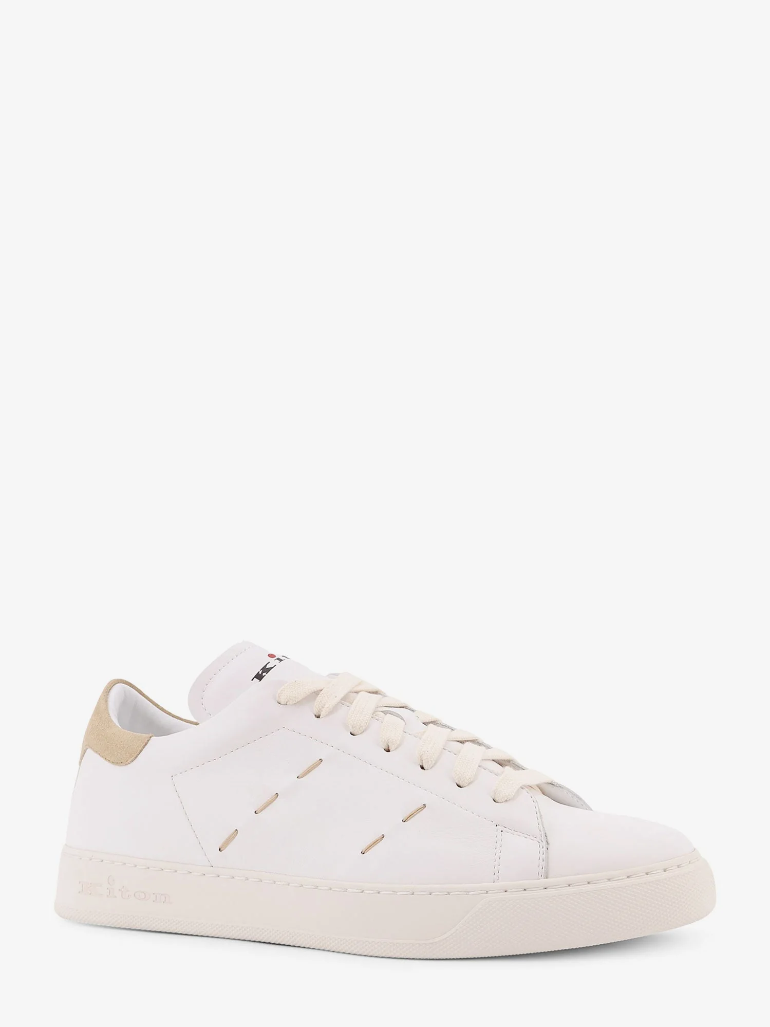 Kiton Ciro Paone Leather Sneakers With Iconic Stitching - Image 2