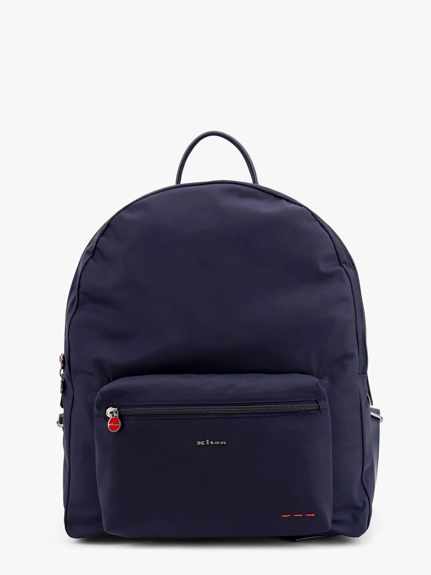 Kiton Ciro Paone Nylon Backpack With Metal Lettering Logo
