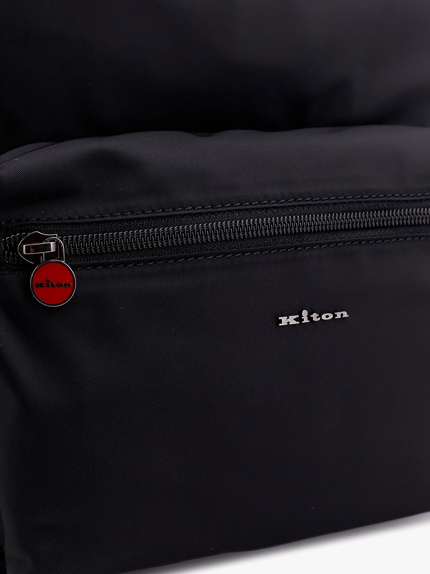 Kiton Ciro Paone Nylon Backpack With Metal Lettering Logo - Image 10