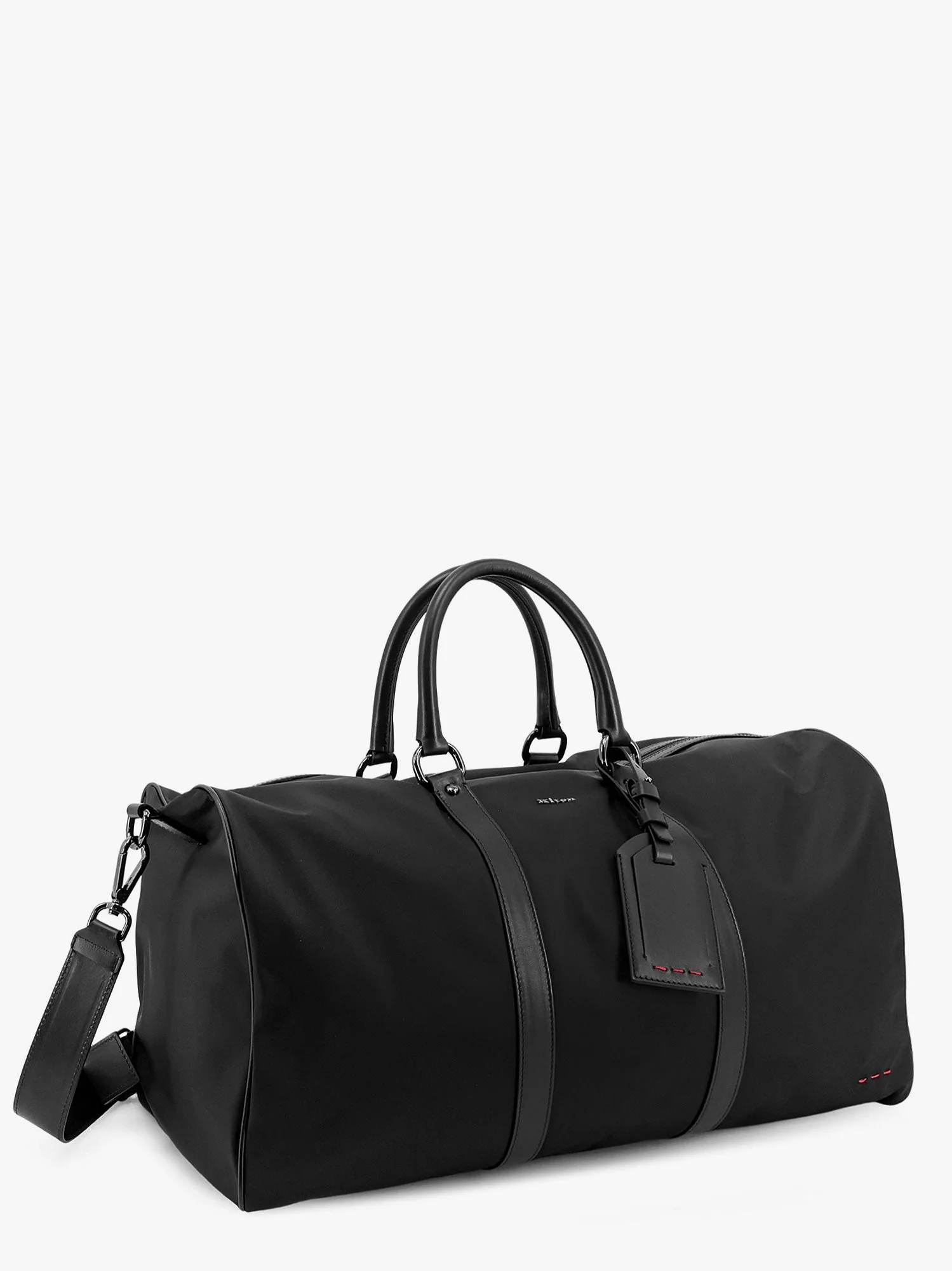 Kiton Ciro Paone Nylon Duffle Bag With Leather Inserts - Image 3