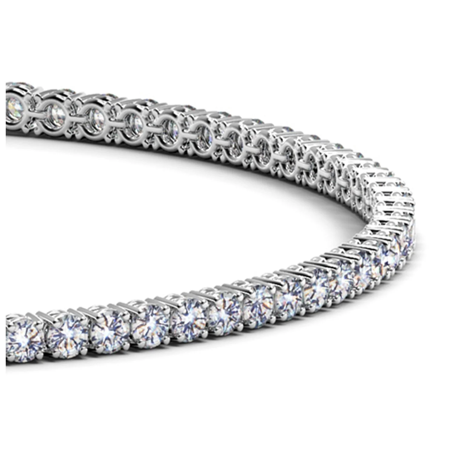 Lab Grown Round Diamond Tennis Bracelet in 14k White Gold (2 cctw F/G VS2/SI1) - Image 2