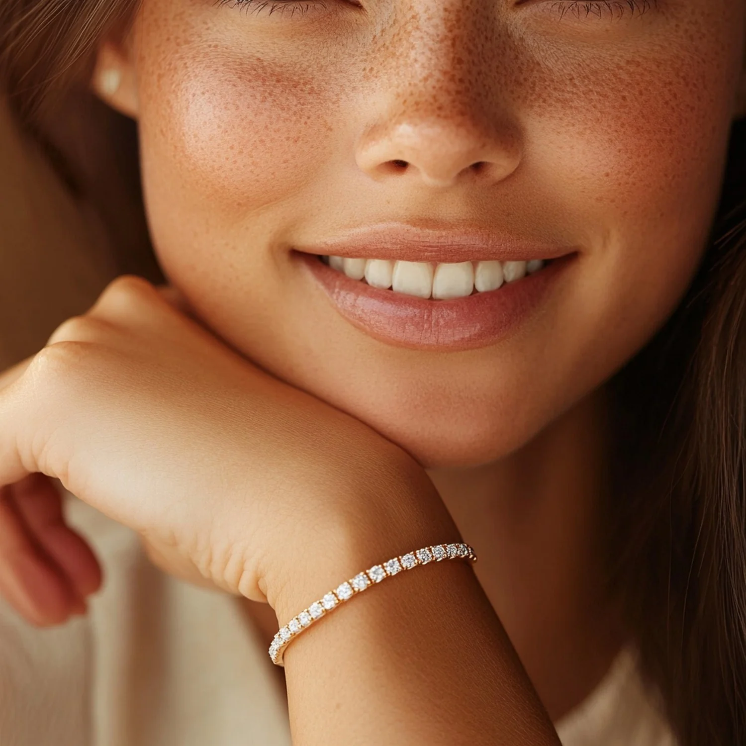 Lab Grown Round Diamond Tennis Bracelet in 14k Yellow Gold (5 cctw F/G VS2/SI1) - Image 7