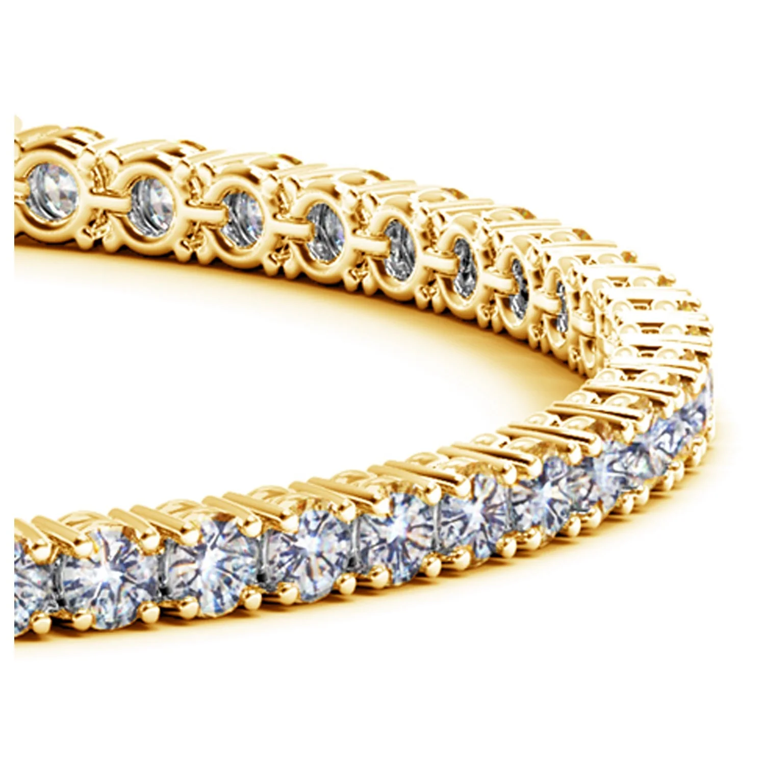 Lab Grown Round Diamond Tennis Bracelet in 14k Yellow Gold (6 cctw F/G VS2/SI1) - Image 2