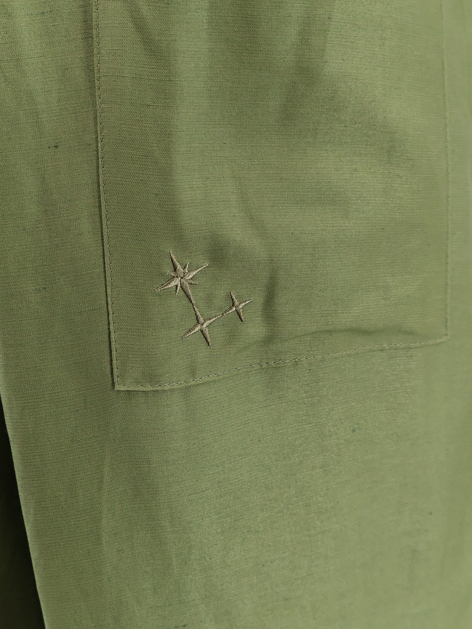 Laneus Viscose And Linen Trousers - Image 3