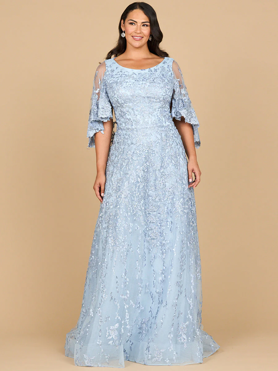 Lara 28881 Cape Sleeve Mother's Gown - Image 4