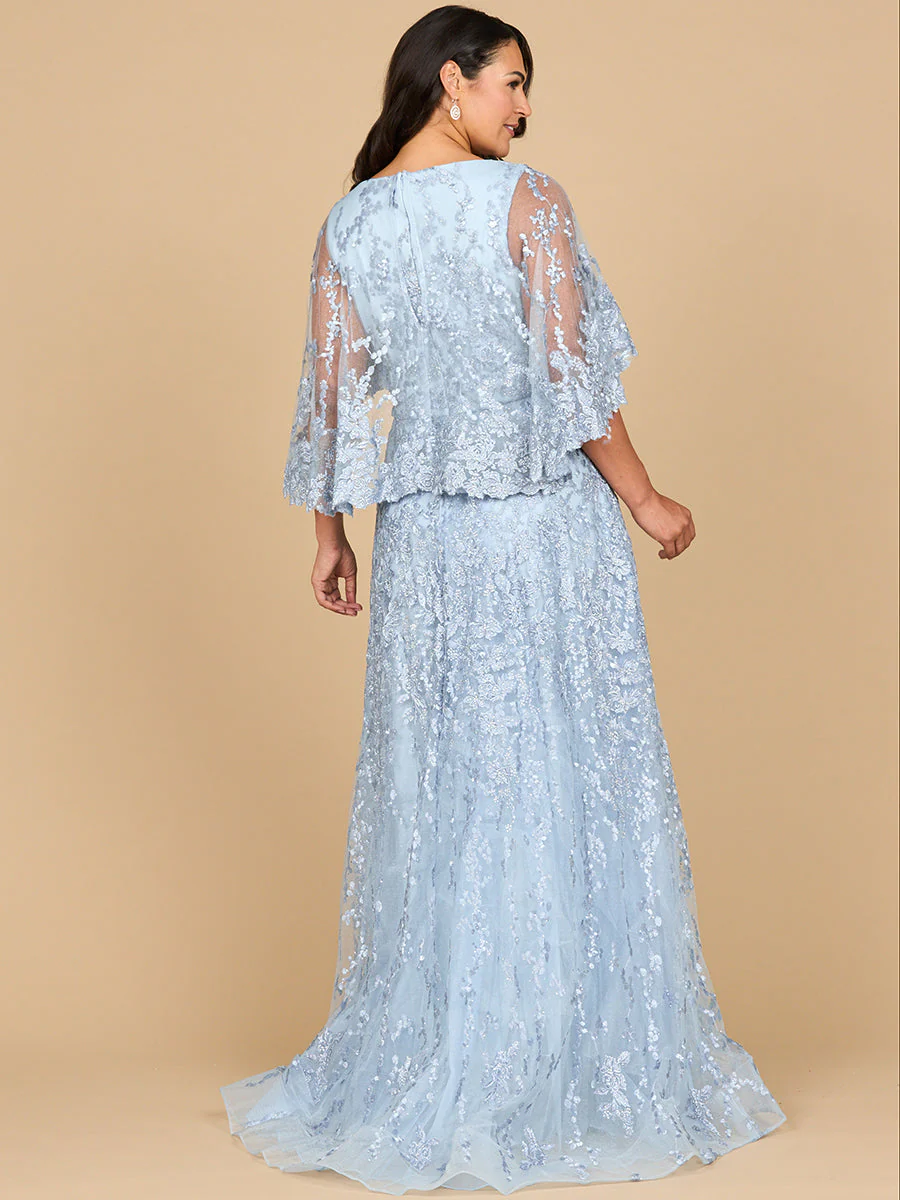 Lara 28881 Cape Sleeve Mother's Gown - Image 5