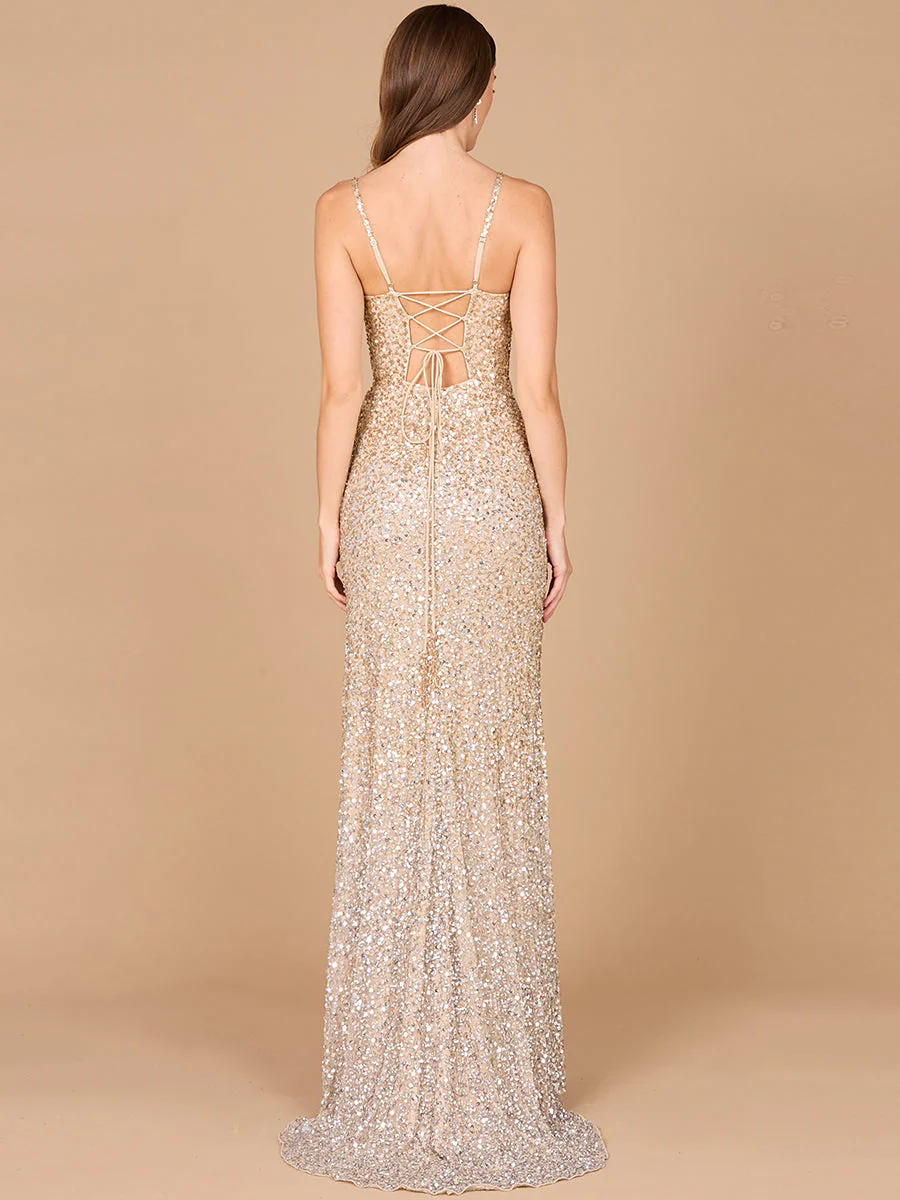 Lara Beaded V Neck Dress with Slit - Image 4