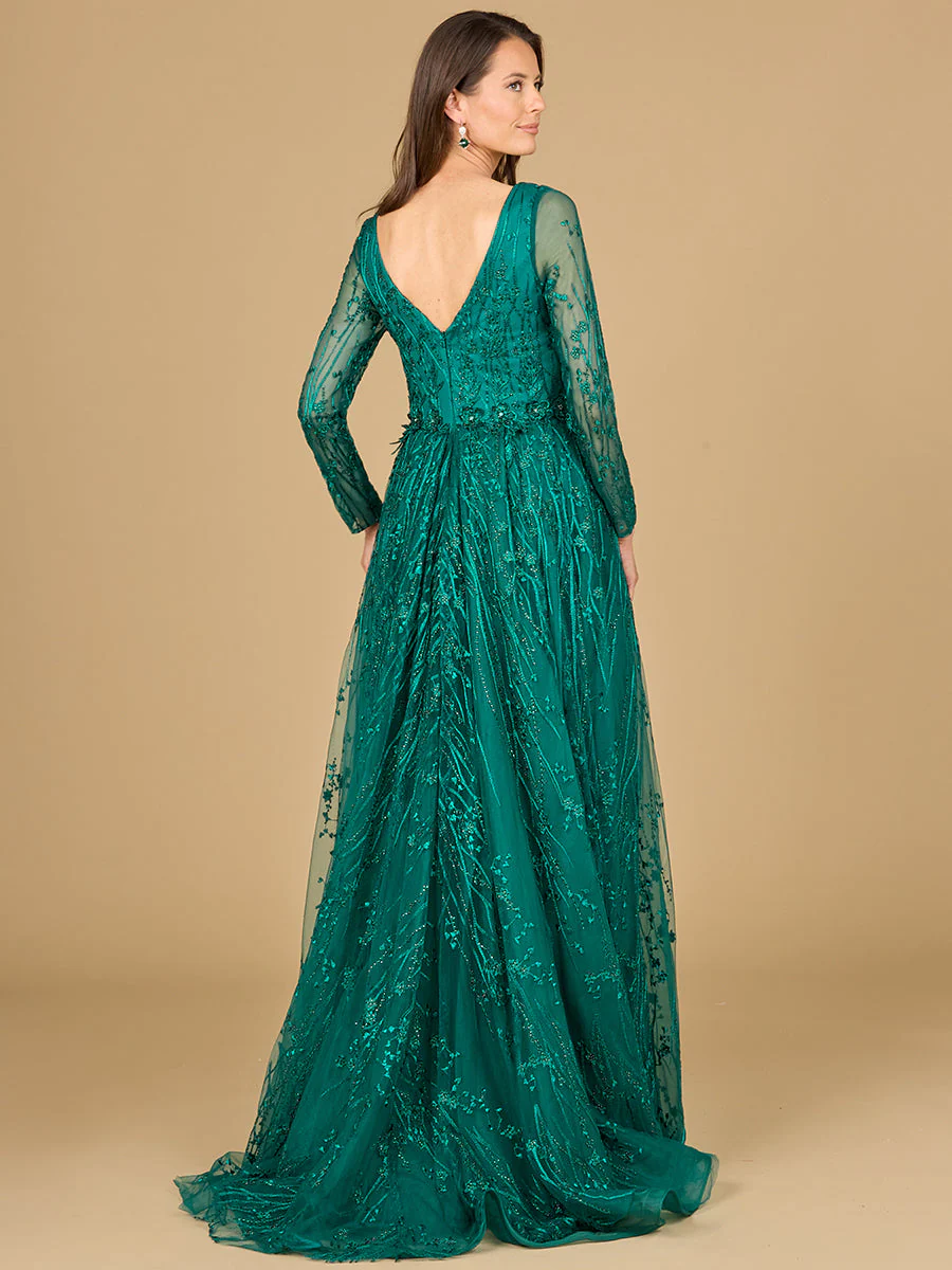 Lara Elegant Overskirt Dress with Long Sleeves - Image 5