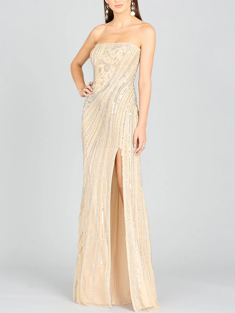 Lara Freddy Strapless Beaded Gown
