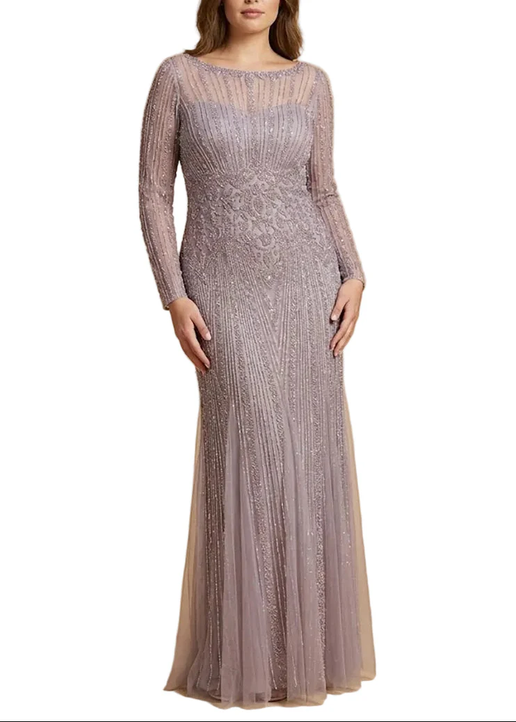 Lara High Neck Beaded Gown
