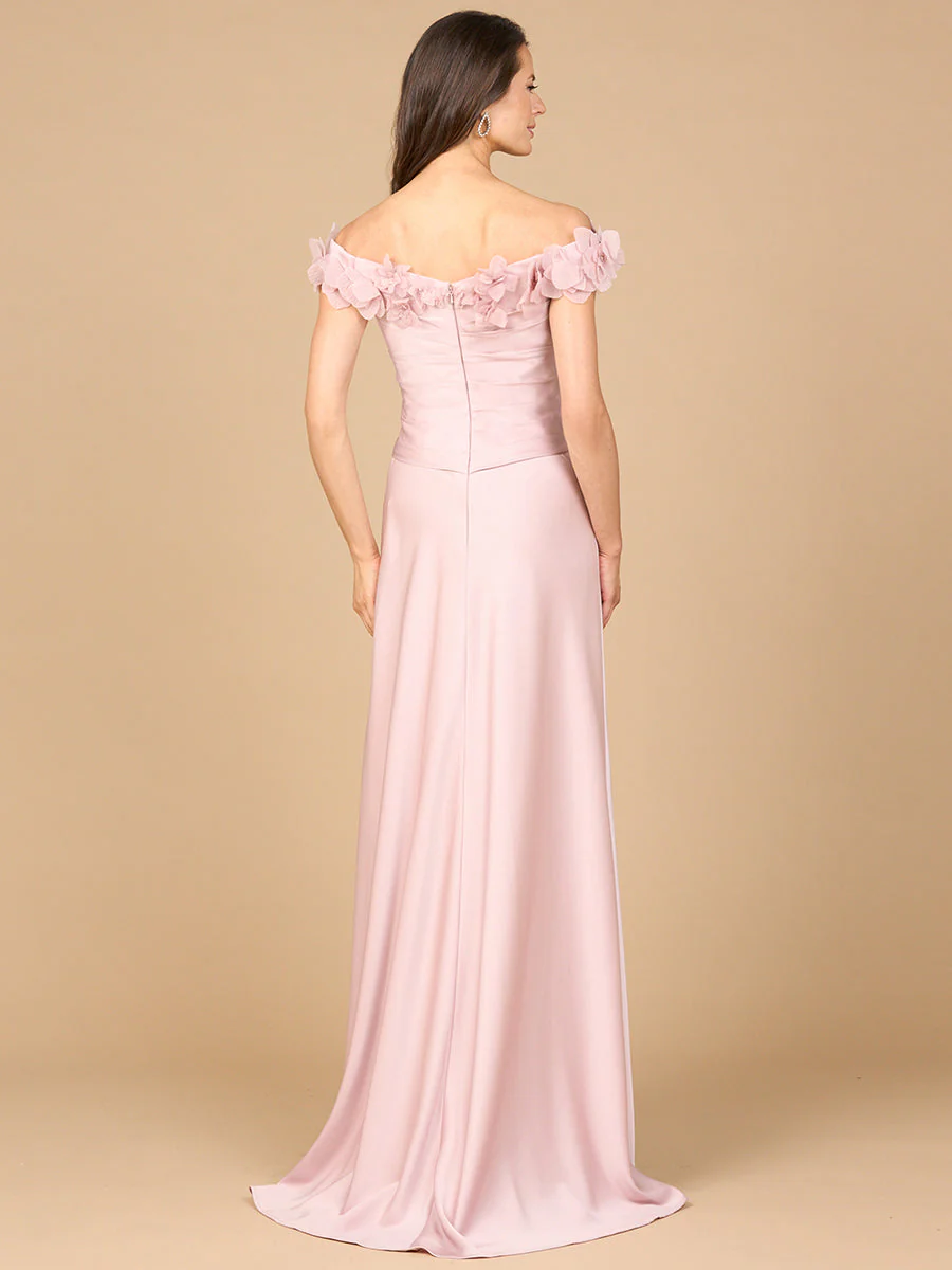 Lara Off Shoulder Satin Gown - Image 2