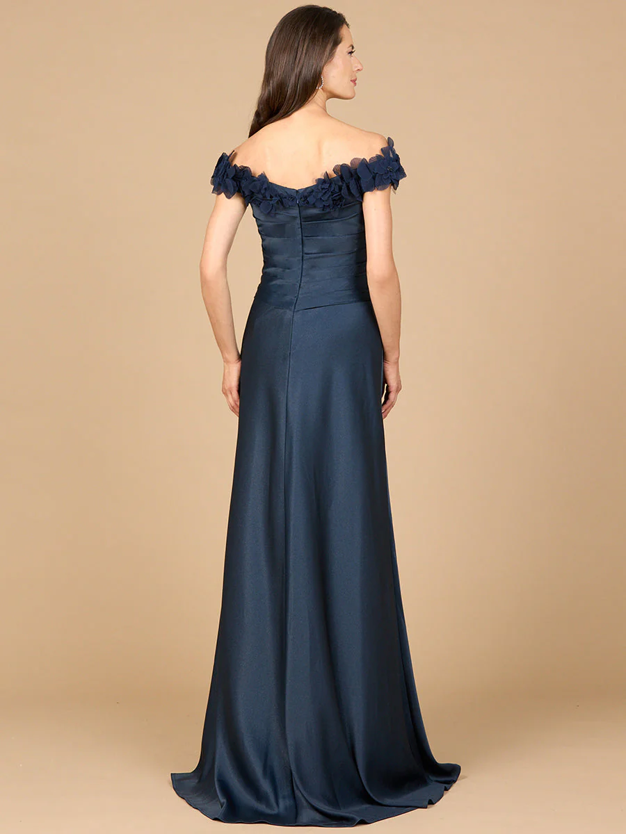 Lara Off Shoulder Satin Gown - Image 6