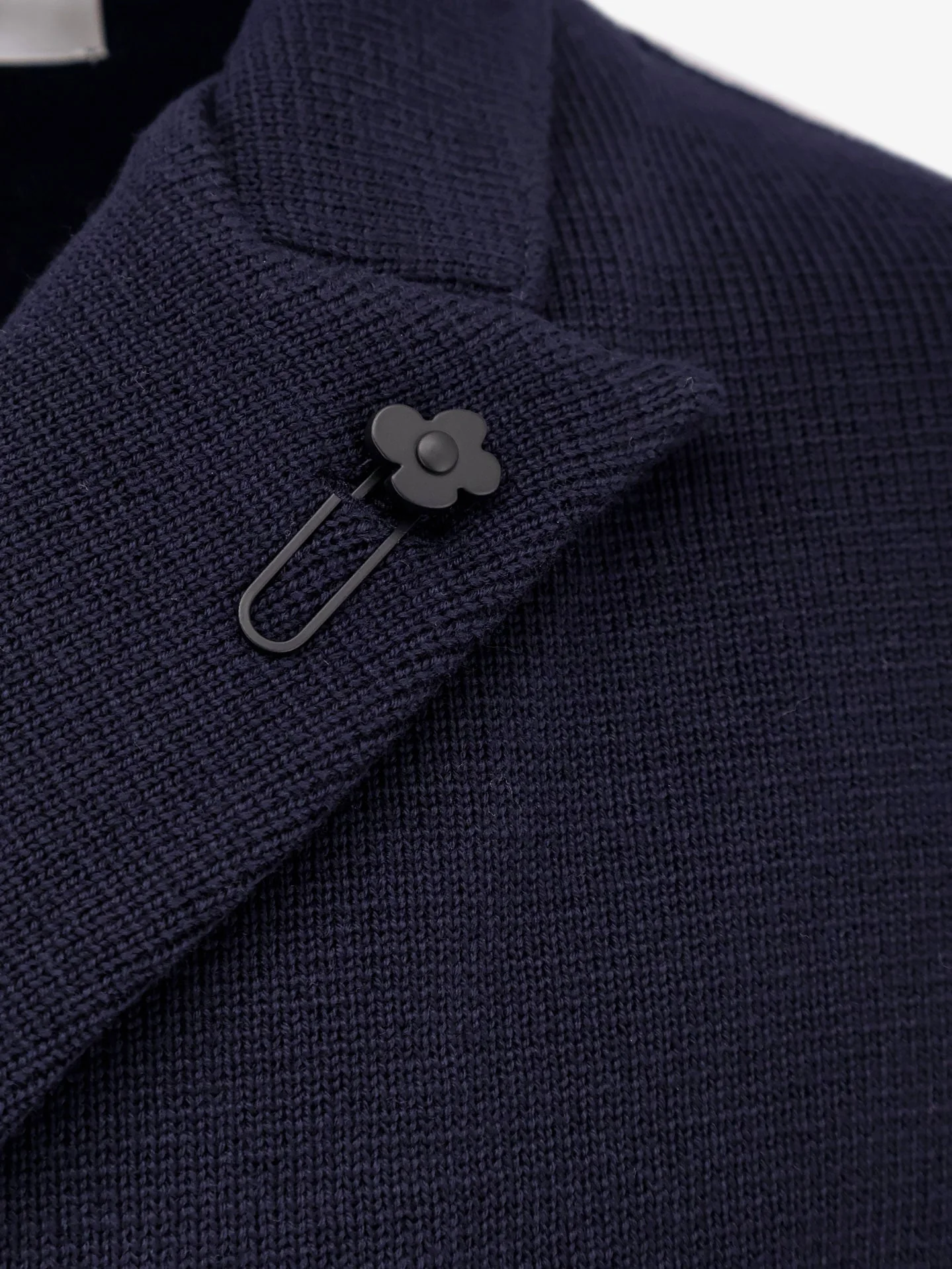 Lardini Knitted Blazer With Iconic Brooch - Image 3