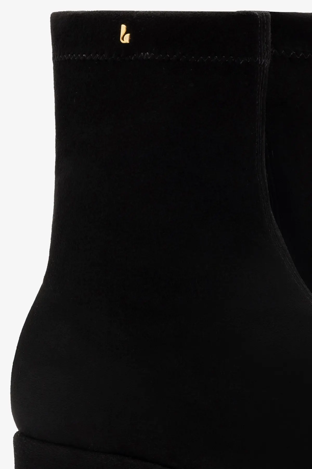 Larroude Dani Flatform Boot In Black Suede - Image 3