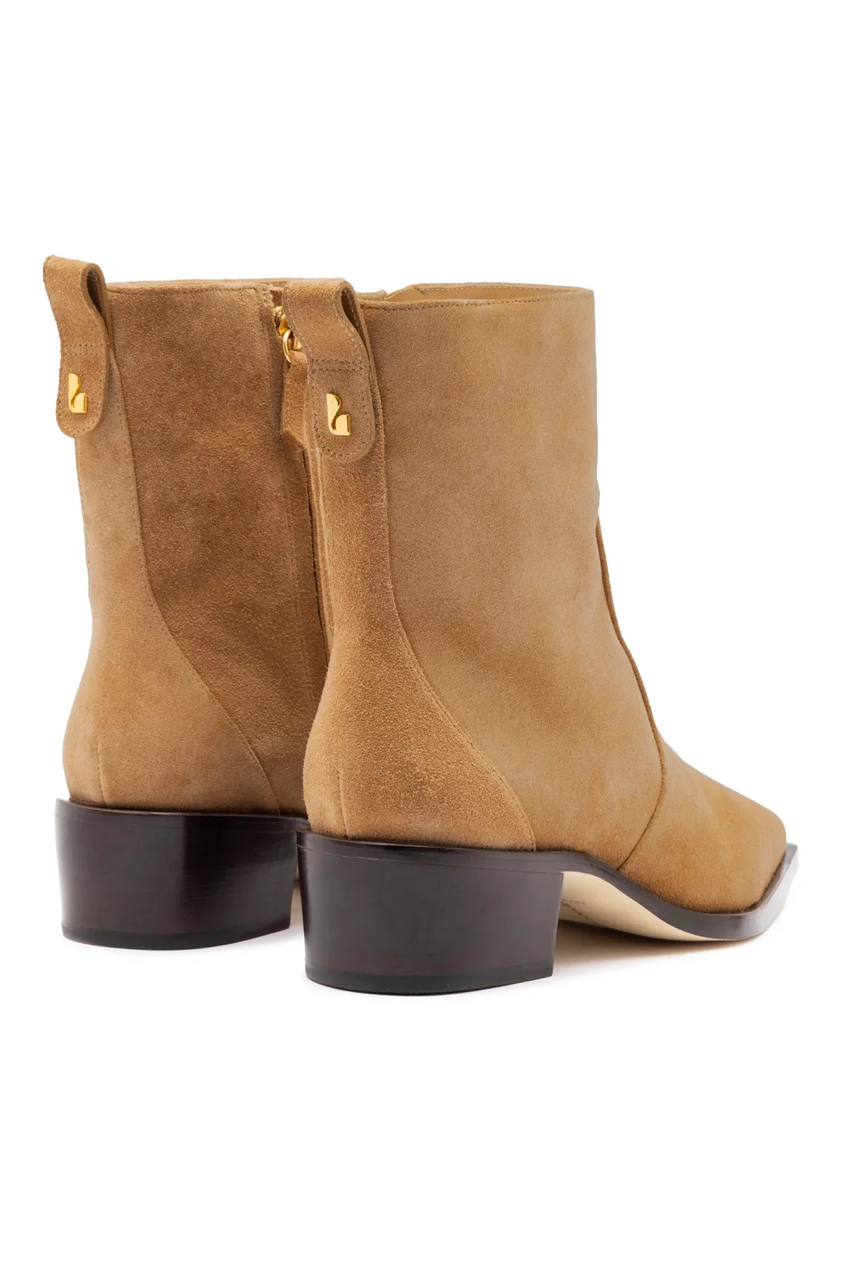 Larroude Florencia Low Boot In Peanut Suede - Image 4