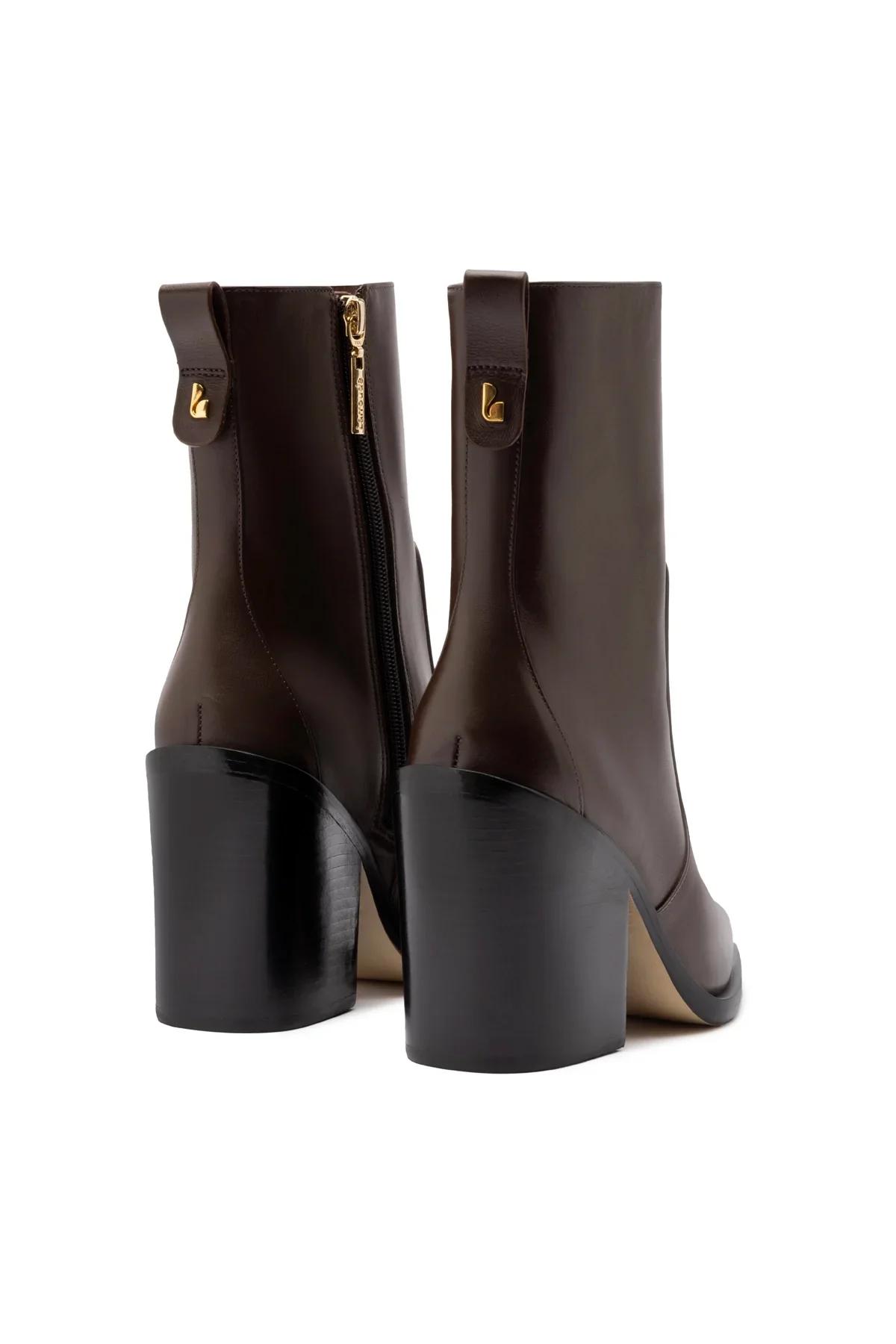 Larroude James Bootie In Brown Leather - Image 4