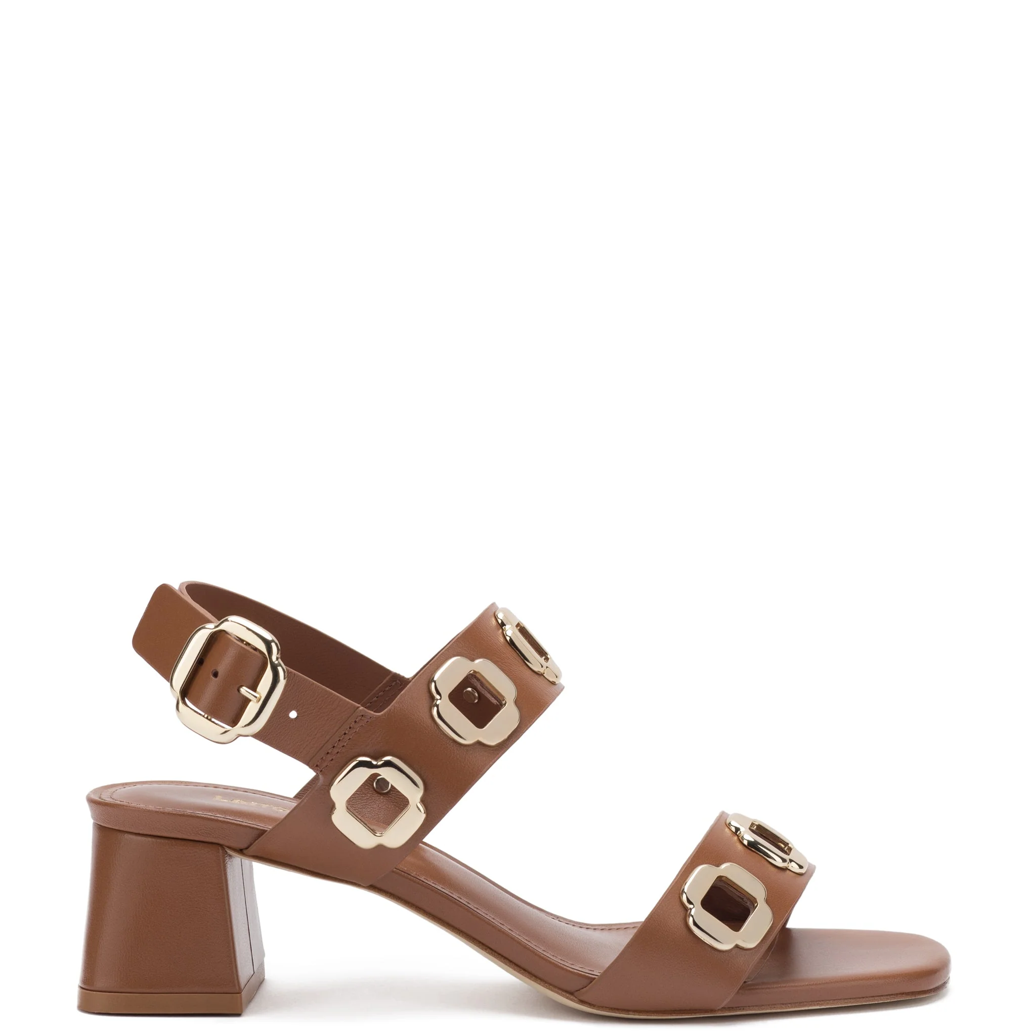 Larroude Milan Sandal In Caramel Leather