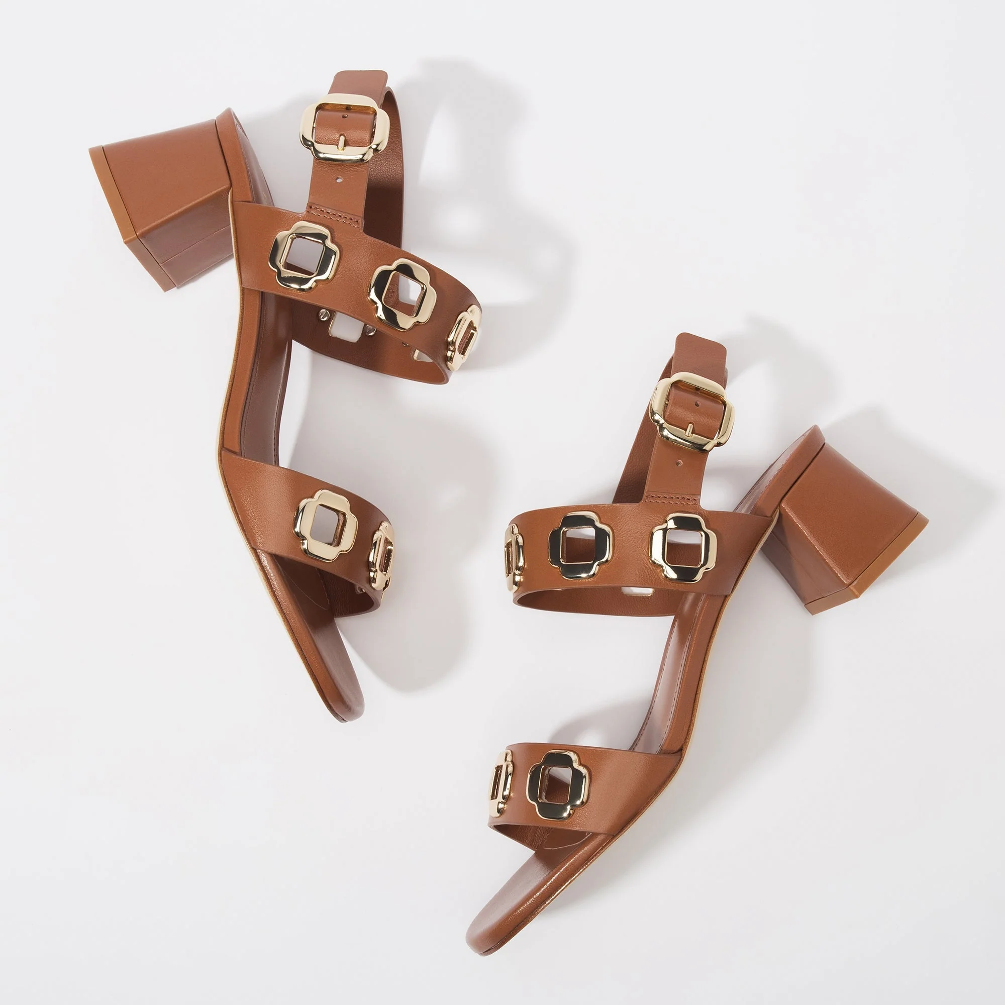 Larroude Milan Sandal In Caramel Leather - Image 7