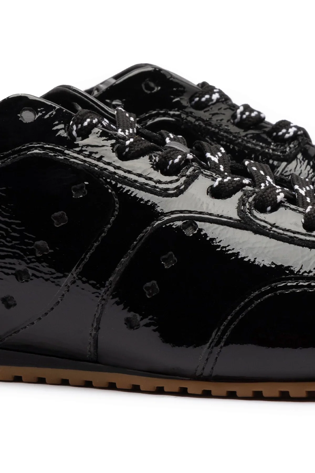 Larroude Stella Sneaker In Black Patent Leather - Image 5