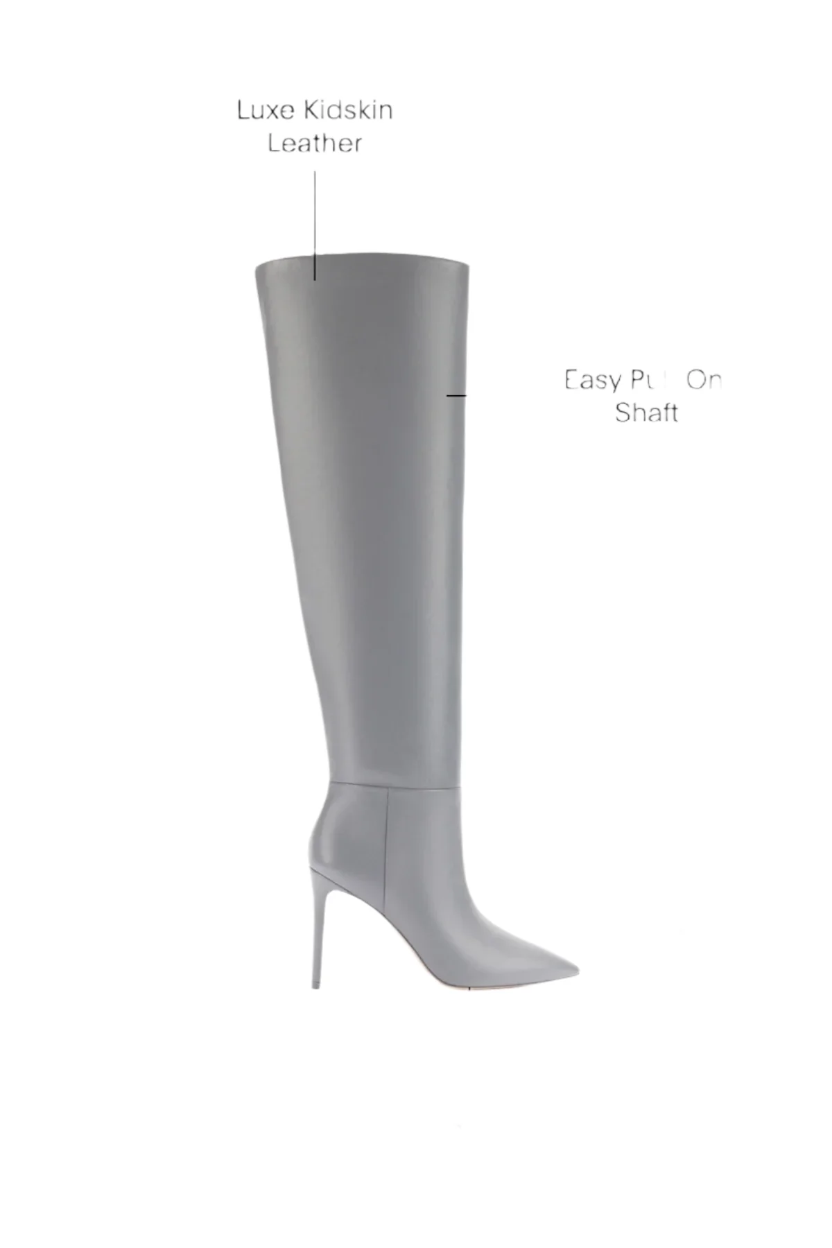 Larroudé x Jennifer Fisher Boot In Cement Grey Leather - Image 5