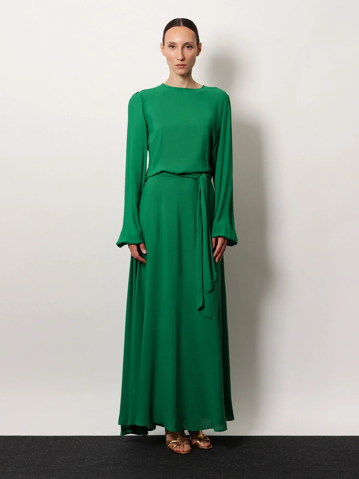 Lavi Basila Rayon Long Dress With Belt - Image 7