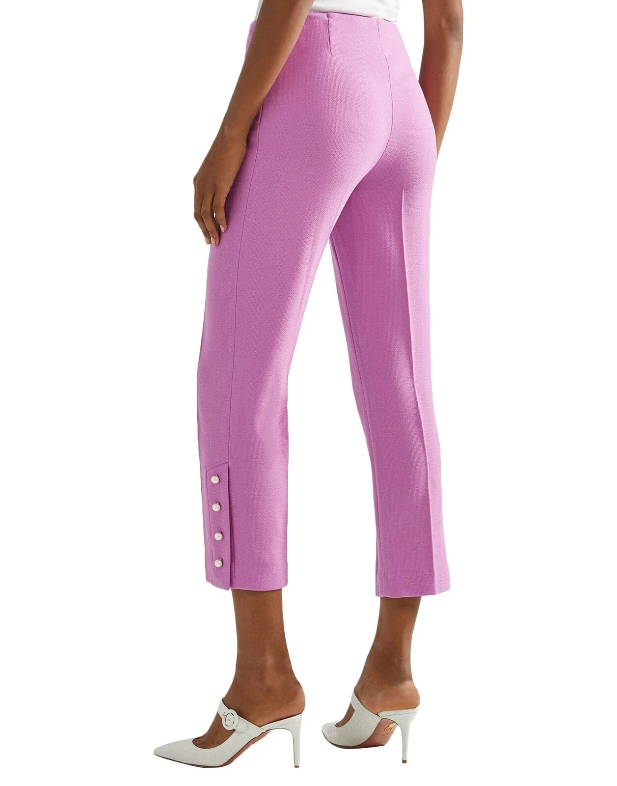 Lela Rose Cropped Stretch-Crepe Pants - Image 3