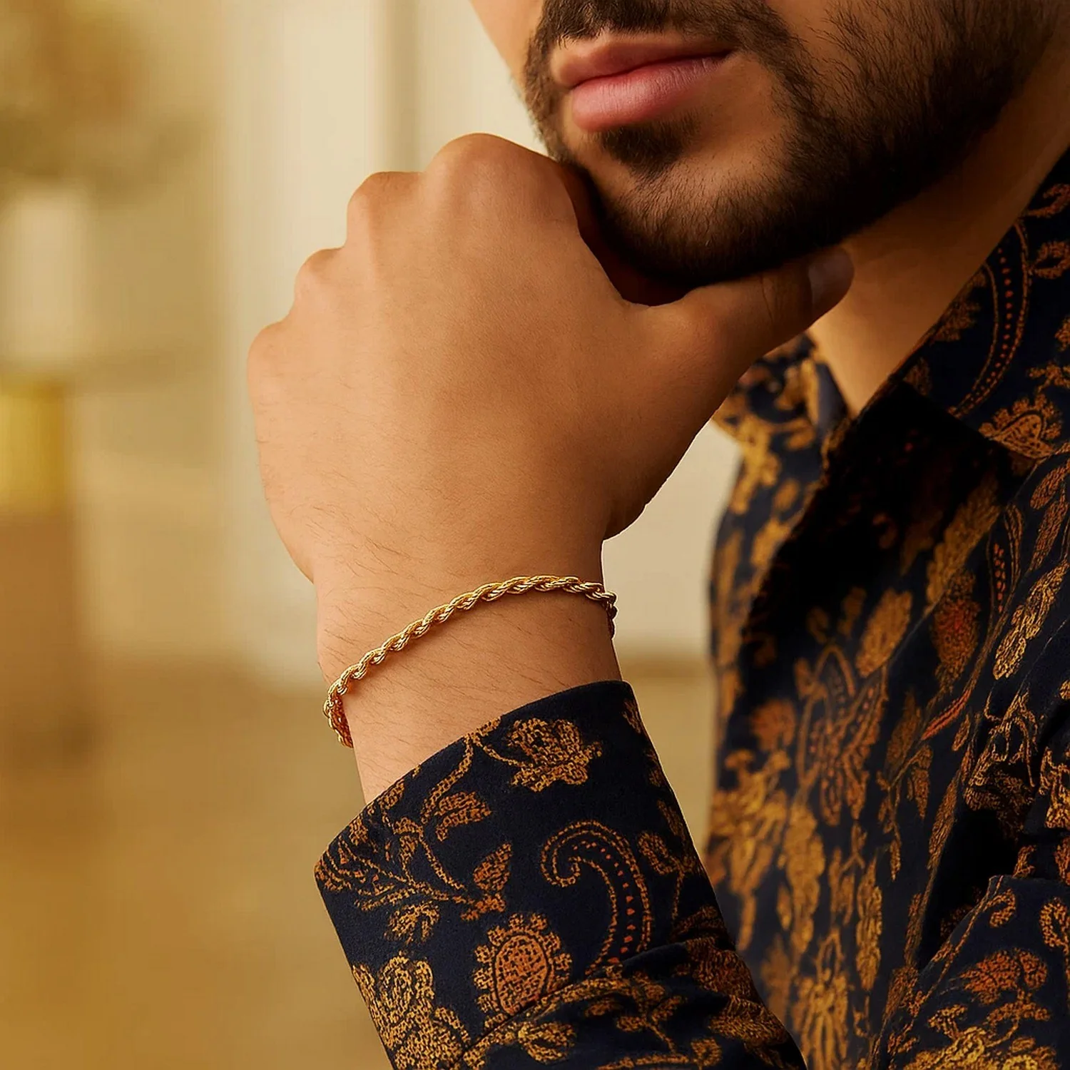 Lite Rope Chain Bracelet in 10k Yellow Gold  (3.20 mm) - Image 12