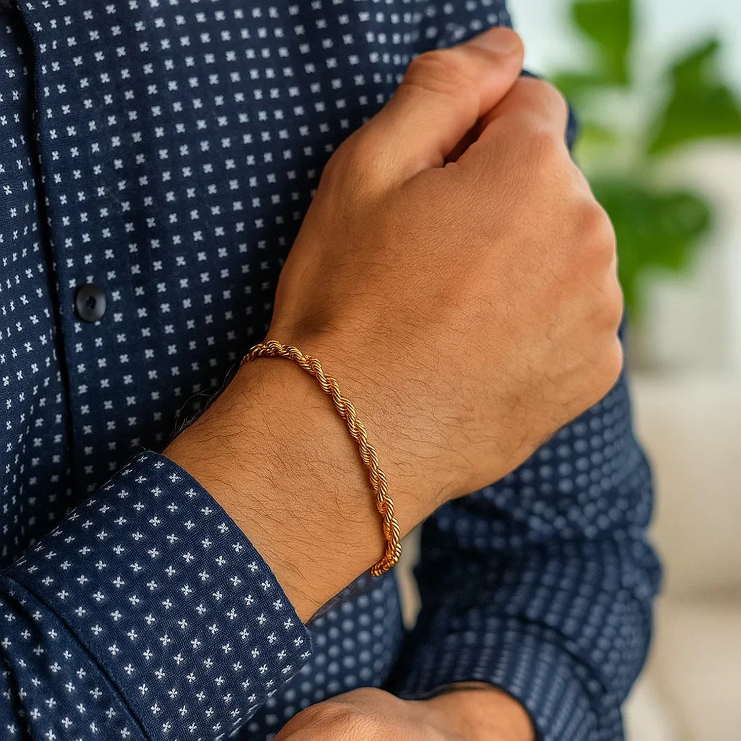 Lite Rope Chain Bracelet in 10k Yellow Gold  (3.20 mm) - Image 20