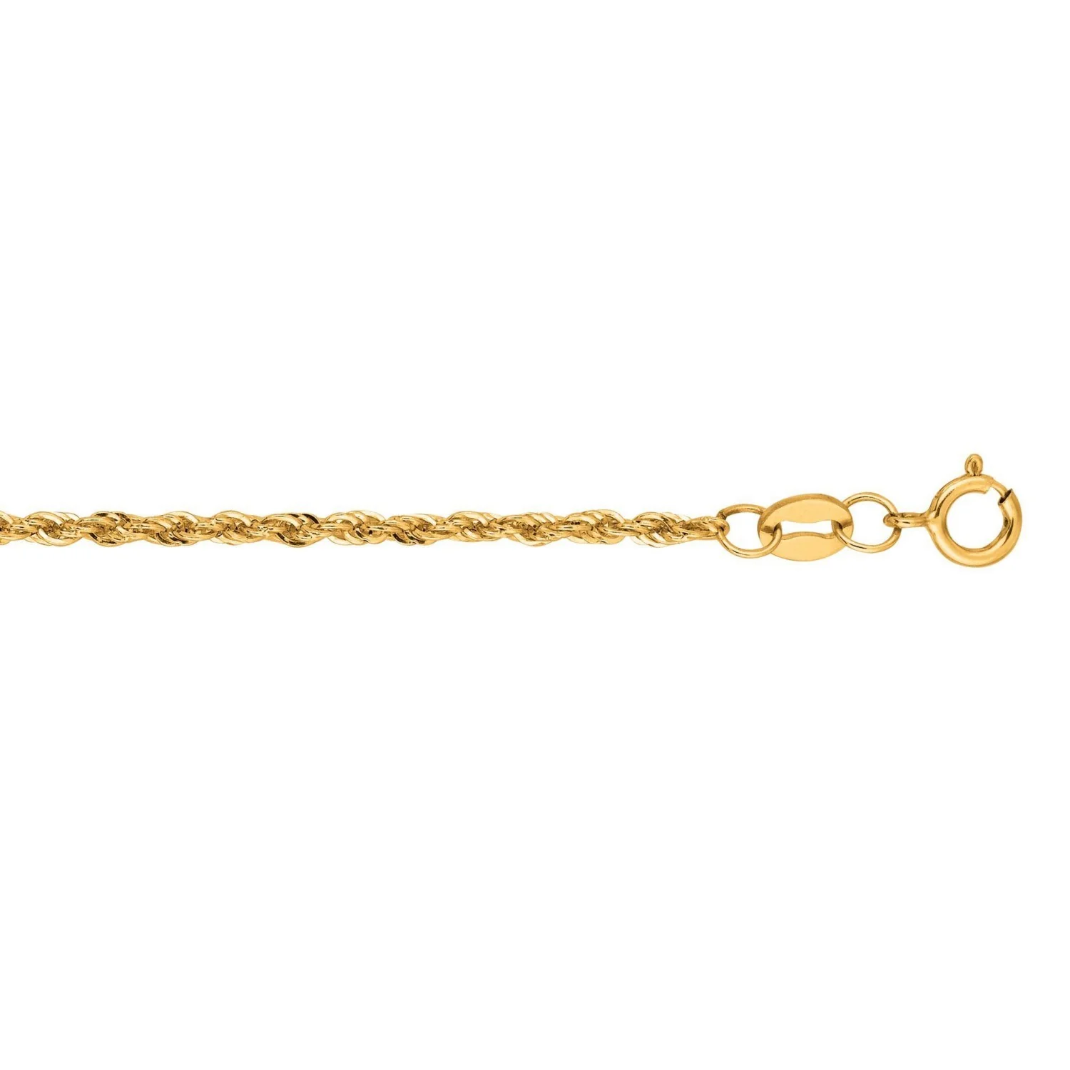 Lite Rope Chain Bracelet in 14k Yellow Gold (1.5 mm) - Image 5