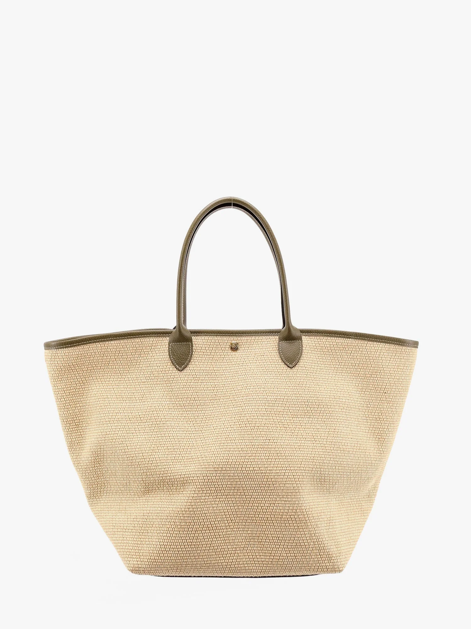 Longchamp Paris Le Panier Pliage Raffia And Leather Shoulder Bag - Image 2